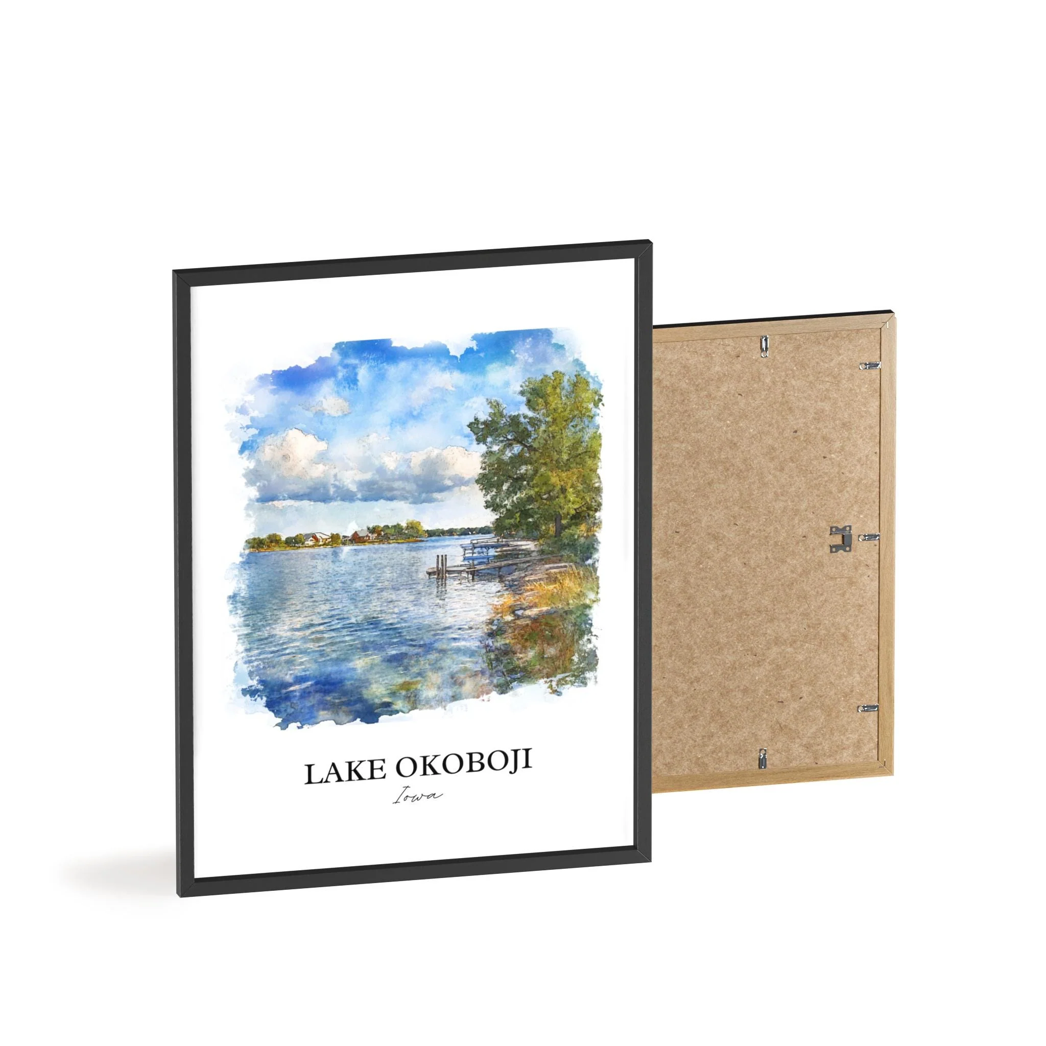 Lake Okoboji, USA – Watercolor Art Print - Image 8