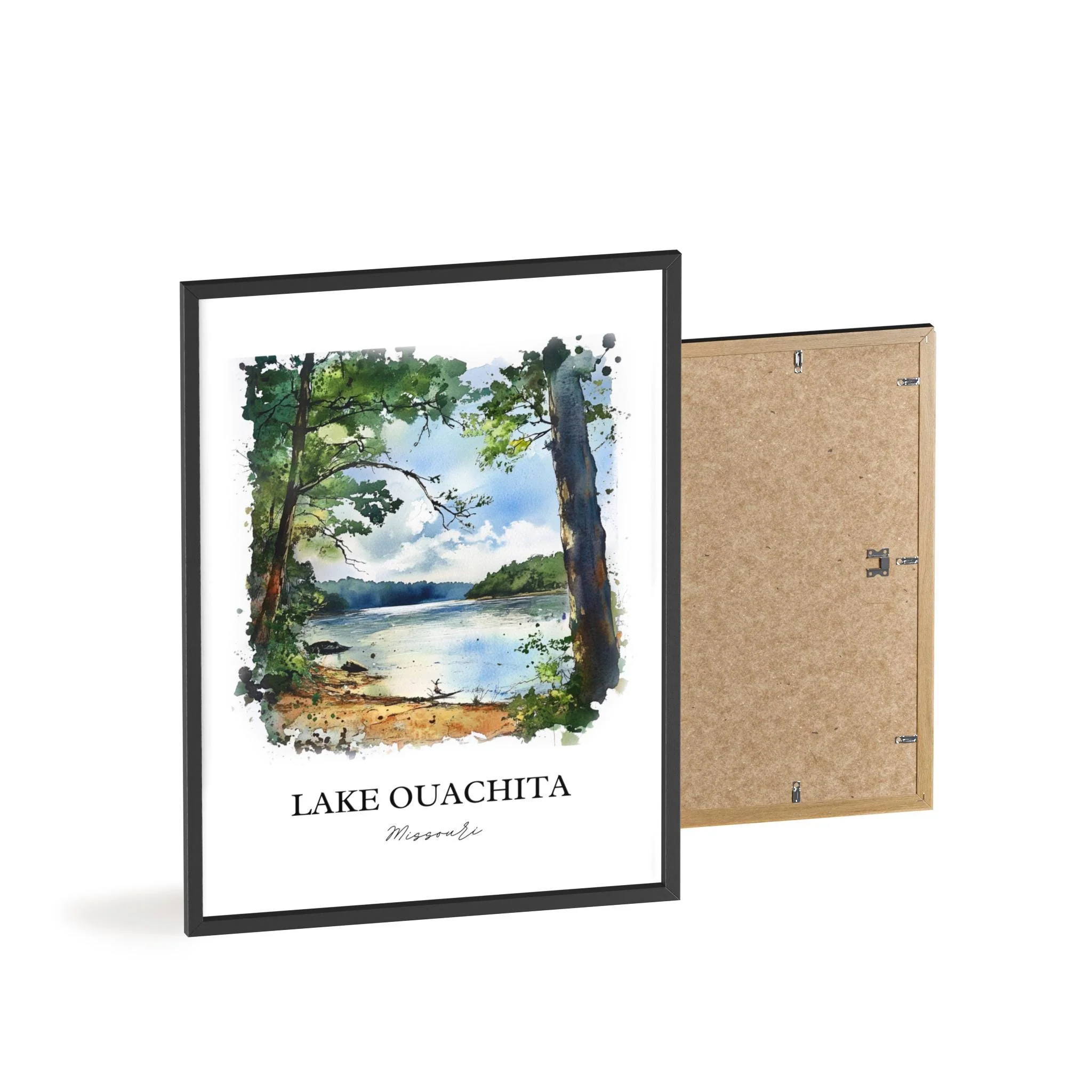 Lake Ouachita, Arkansas, USA – Watercolor Art Print - Image 5