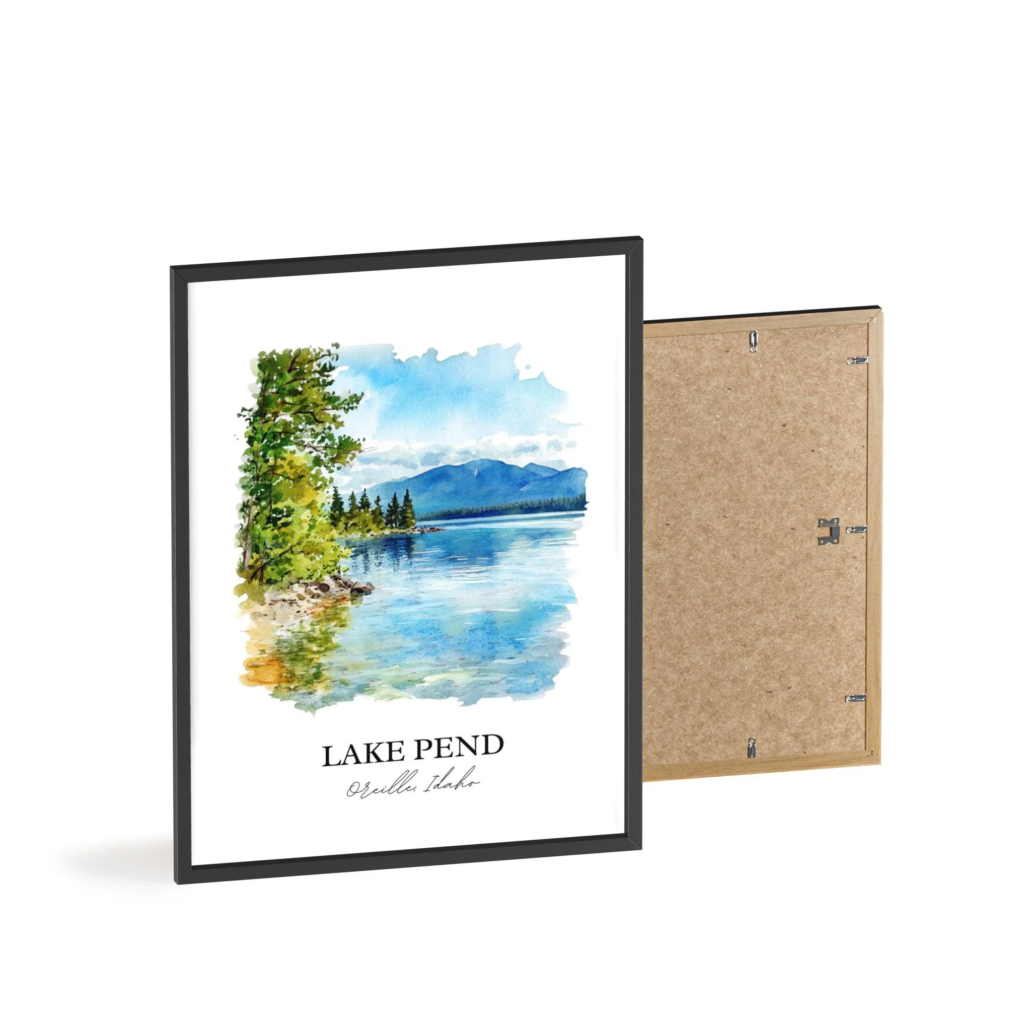 Lake Pend Oreille, United States – Watercolor Art Print - Image 8