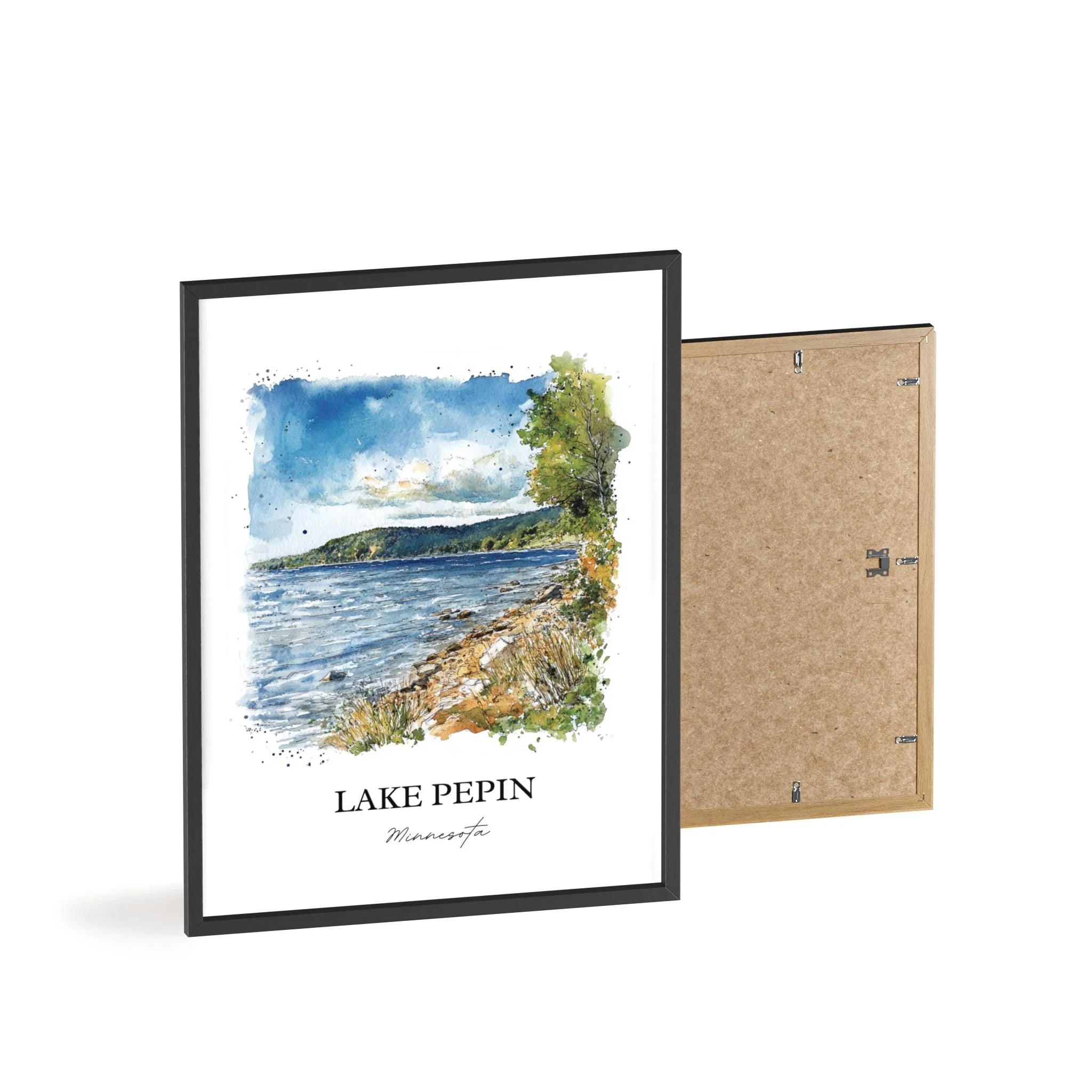 Lake Pepin, MN, USA – Watercolor Art Print - Image 8