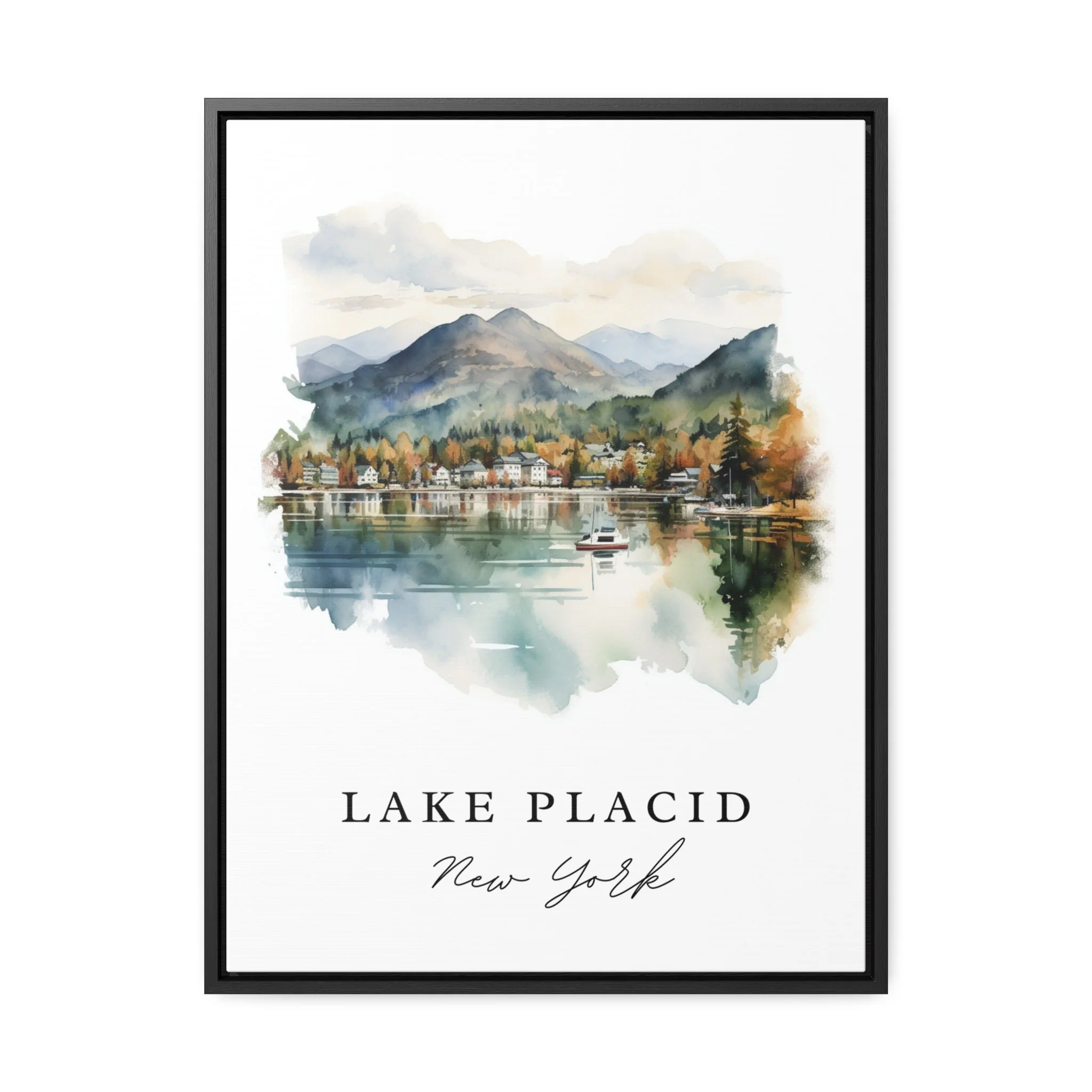 Lake Placid, NY, USA – Watercolor Art Print - Image 6