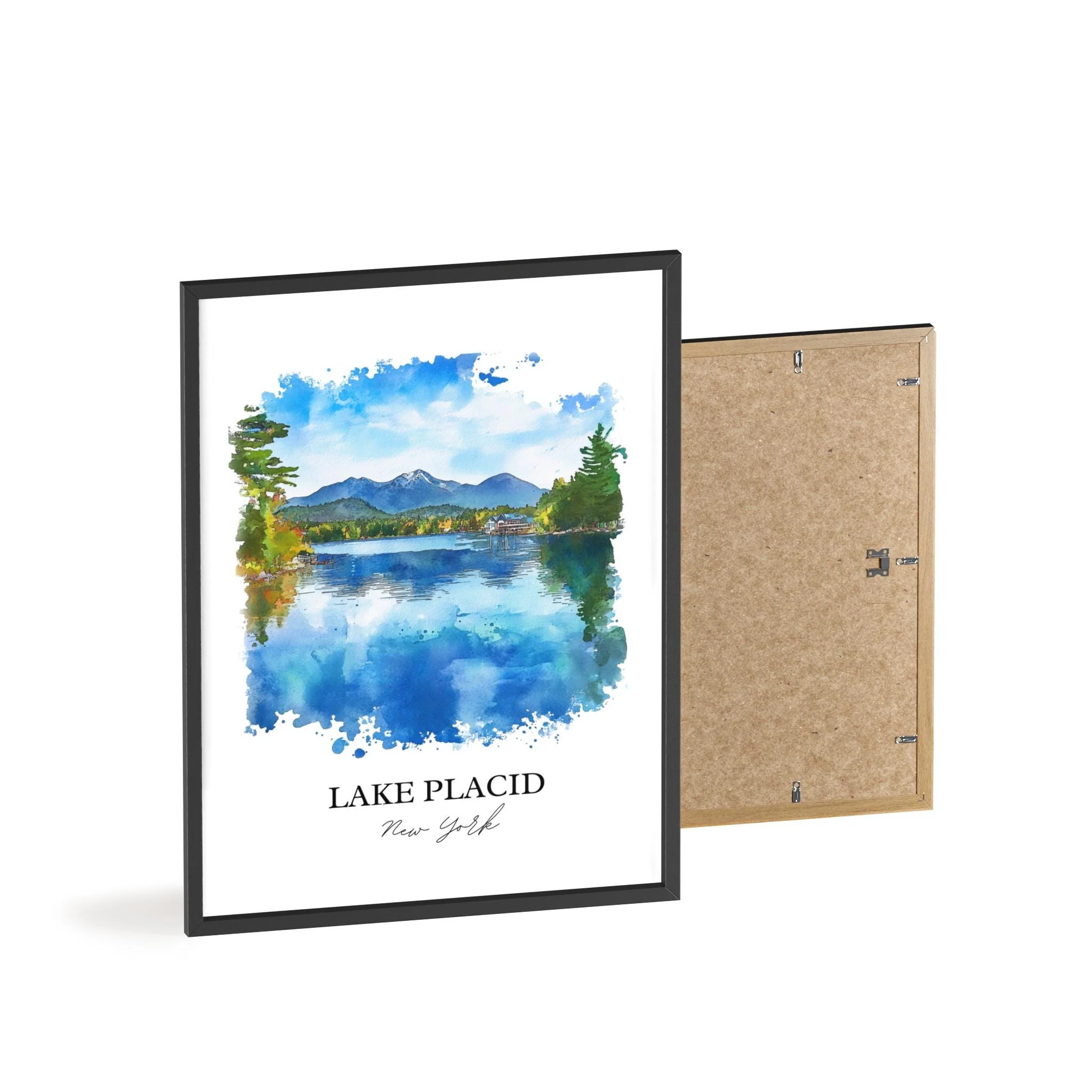 Lake Placid, NY, USA – Watercolor Art Print - Image 8