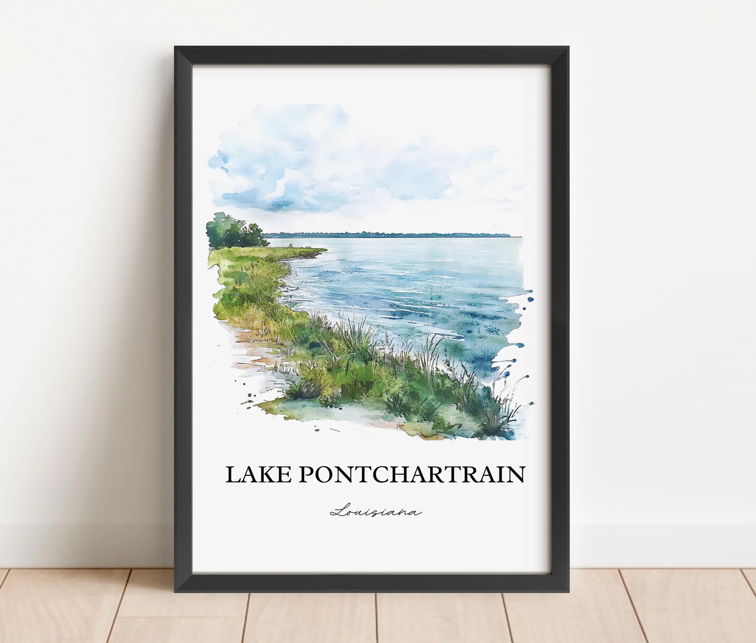 Lake Pontchartrain, Louisiana – Watercolor Art Print