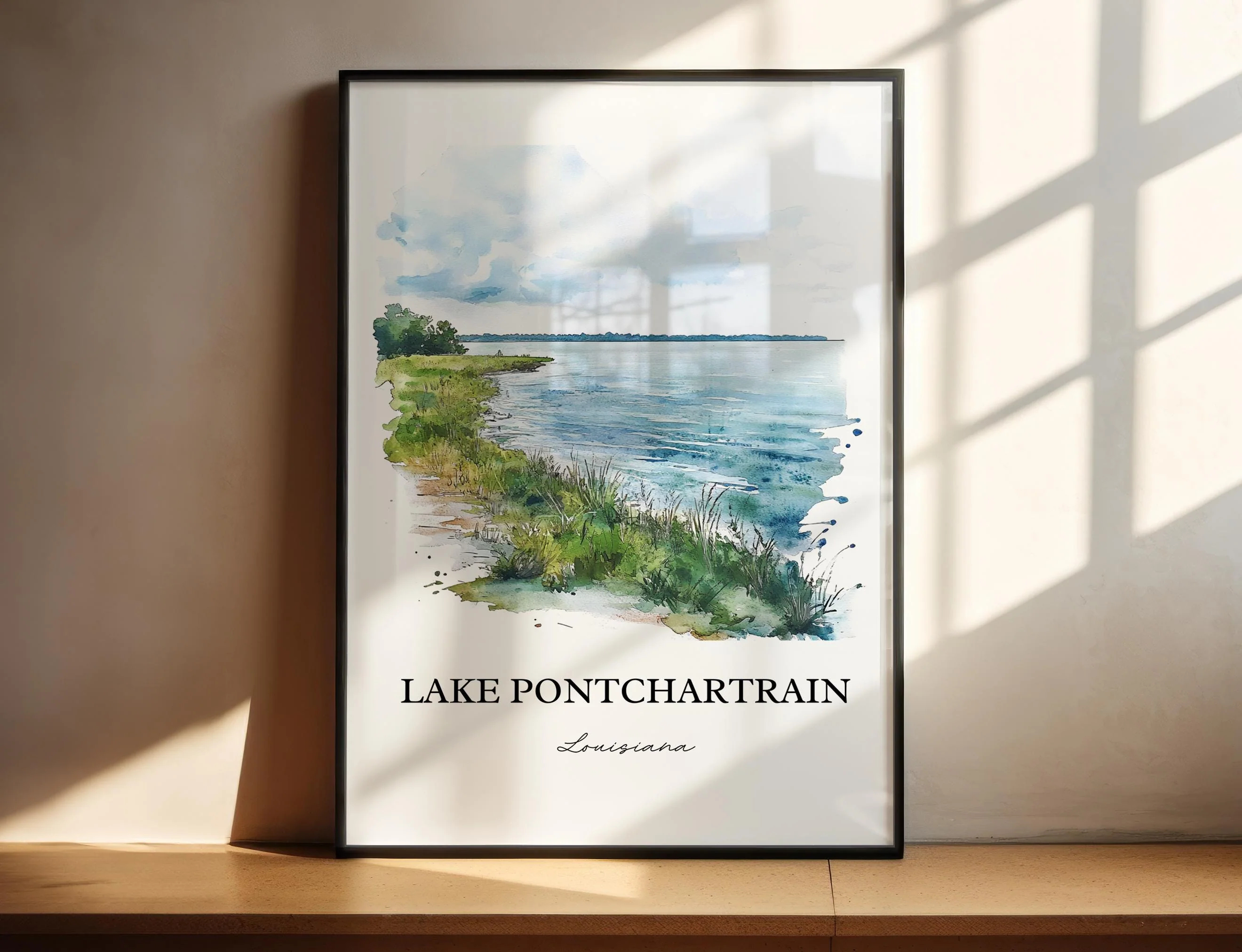Lake Pontchartrain, Louisiana – Watercolor Art Print - Image 3