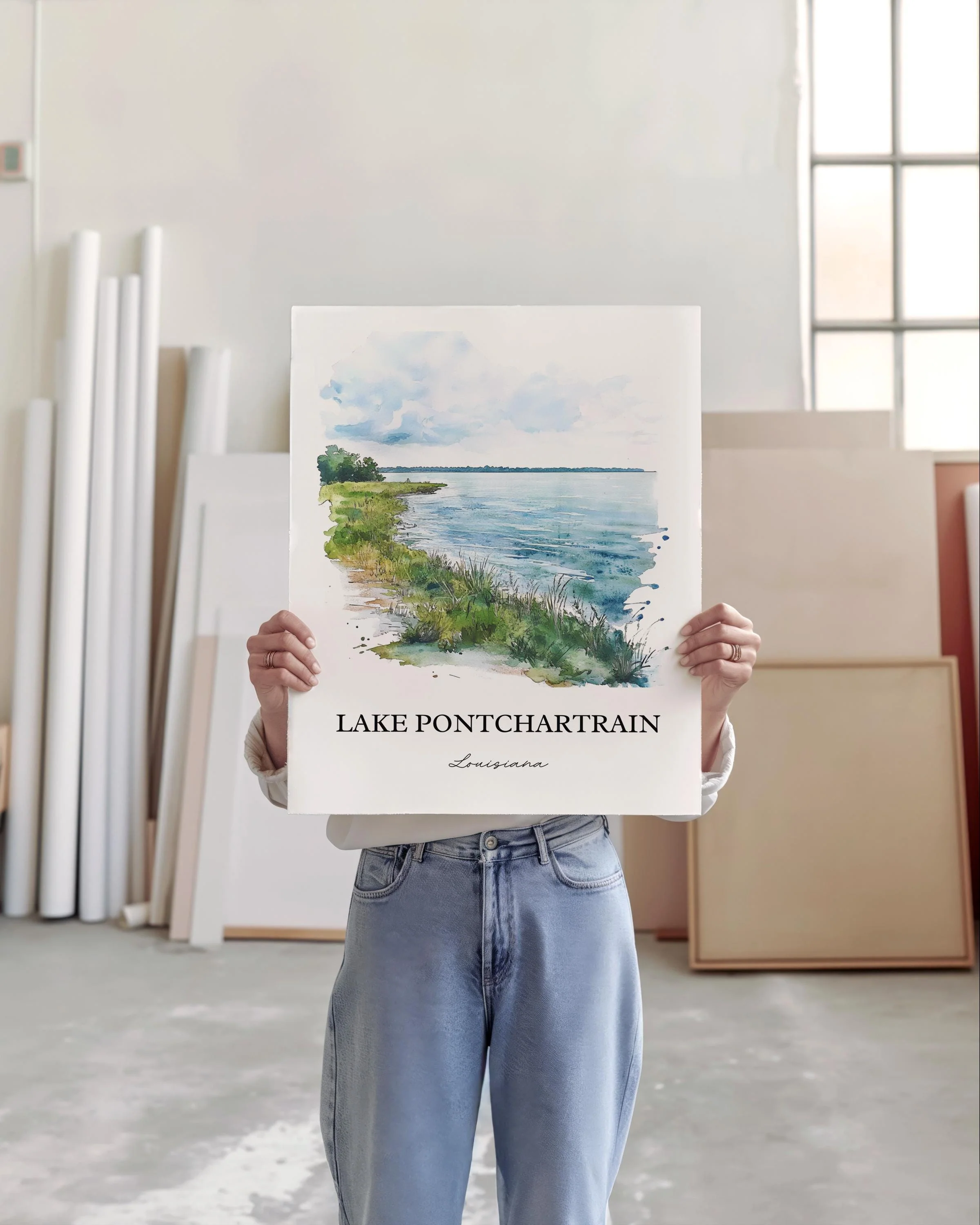 Lake Pontchartrain, Louisiana – Watercolor Art Print - Image 6