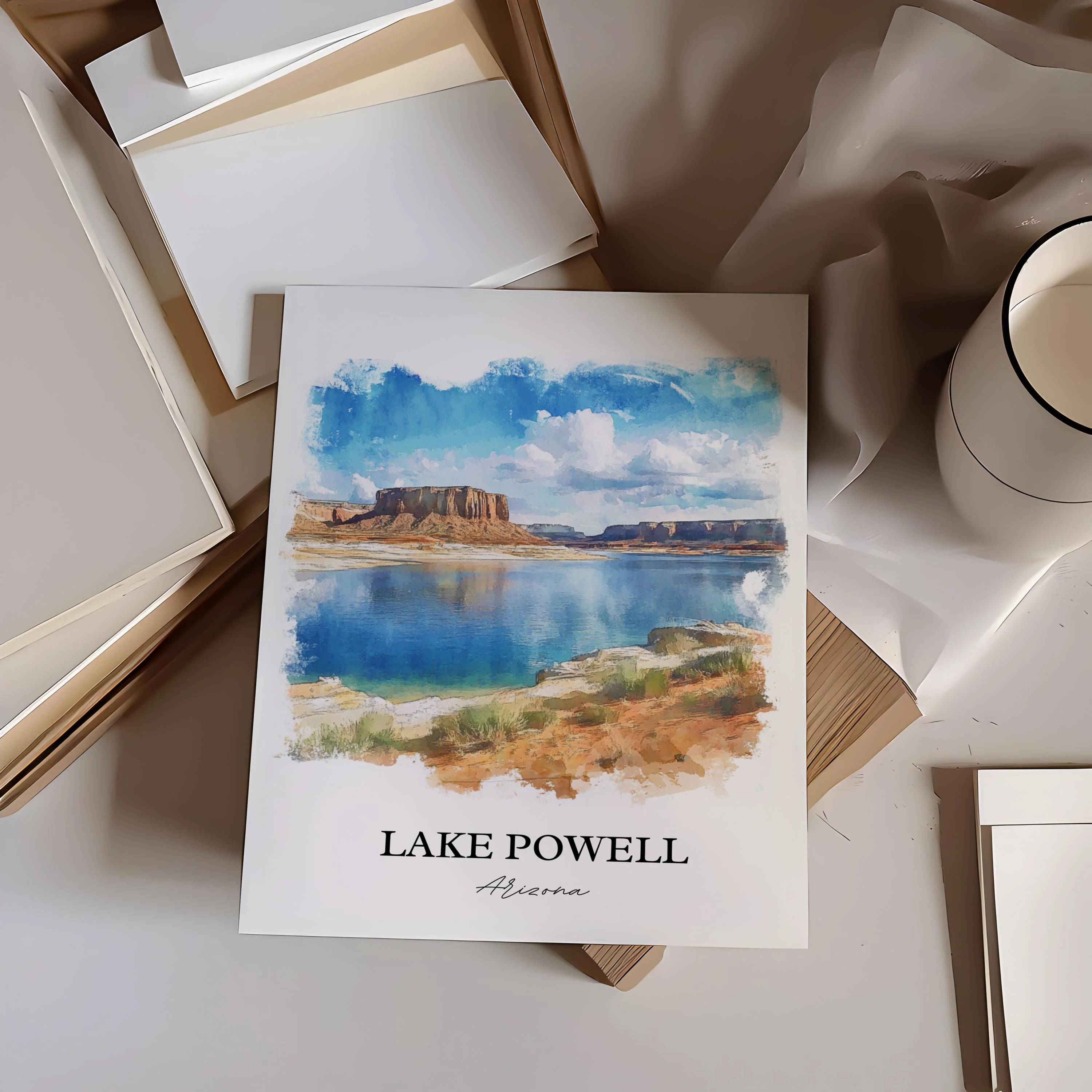 Lake Powell, USA – Watercolor Art Print - Image 5