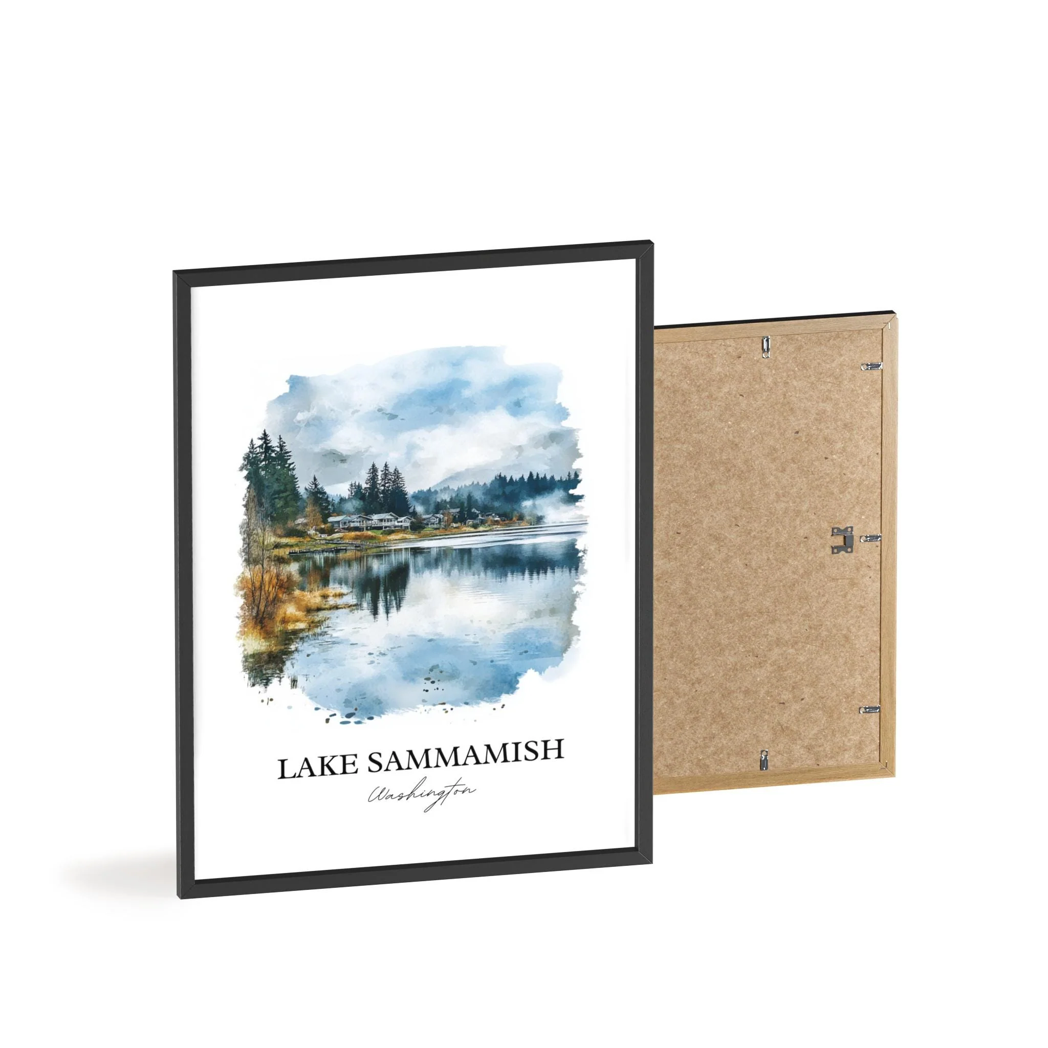 Lake Sammamish, USA – Watercolor Art Print - Image 8