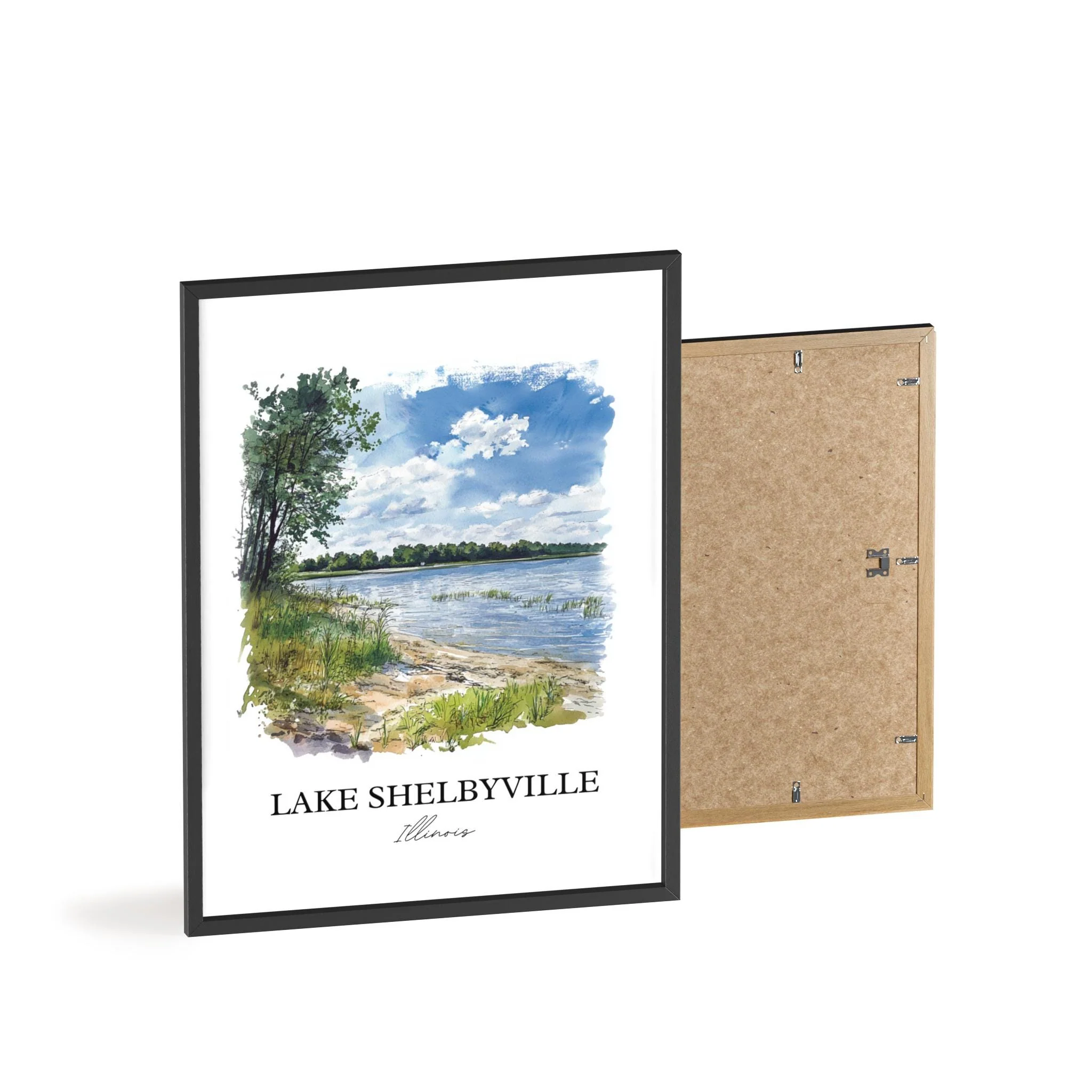 Lake Shelbyville, Illinois – Watercolor Art Print - Image 8