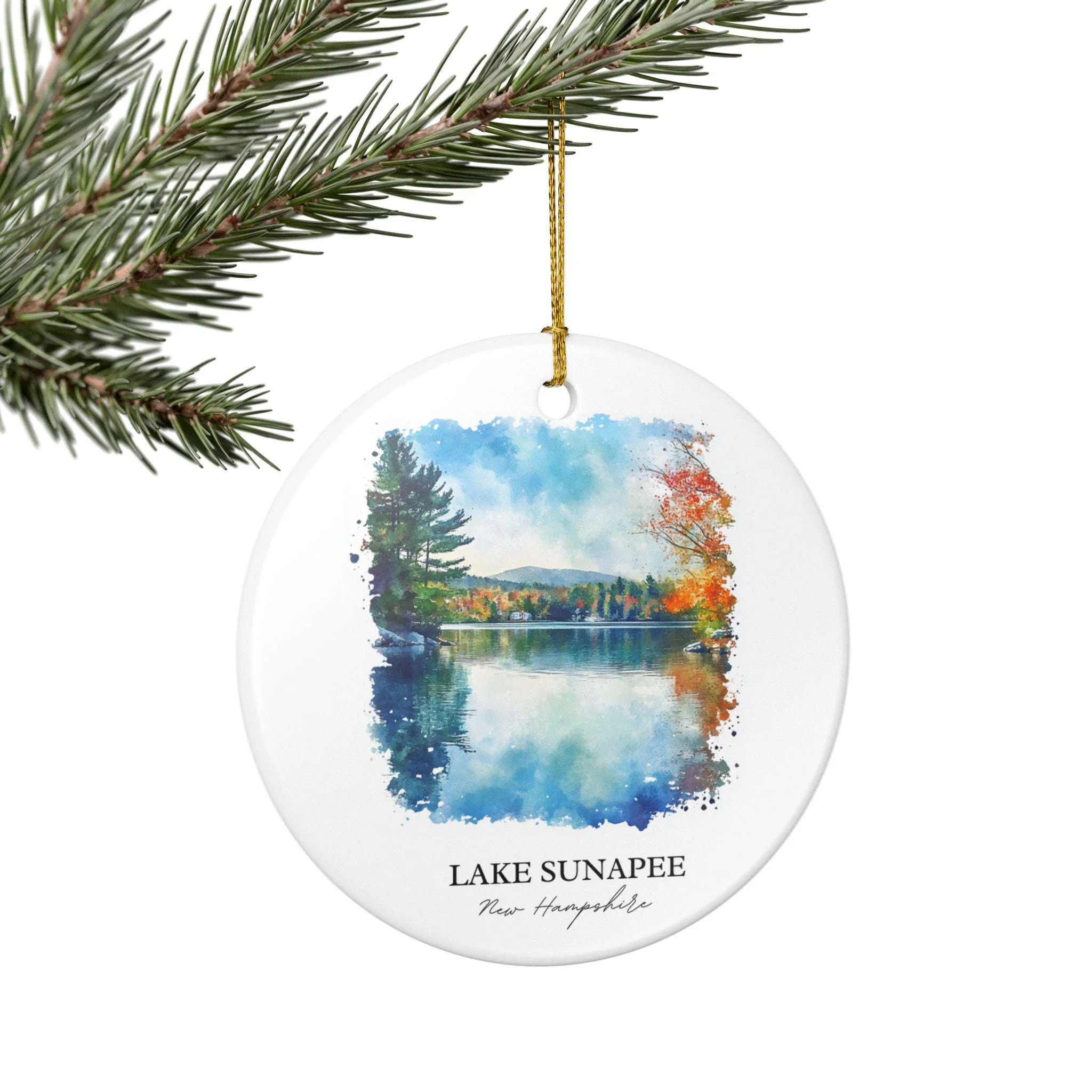 Lake Sunapee NH Ornament: Unique Lake Sunapee Souvenir, Lake Sunapee Xmas Decor, and Authentic Lake Sunapee NH Gift - Image 5