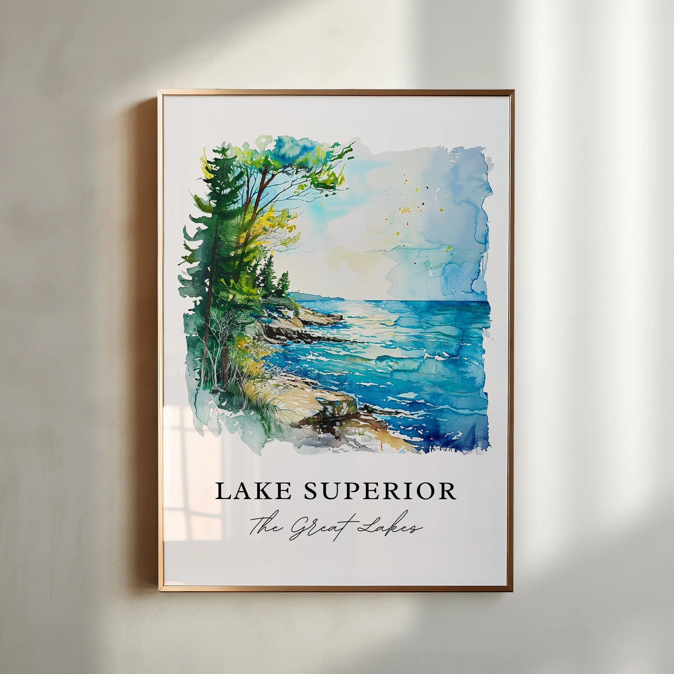 Lake Superior, USA – Watercolor Art Print