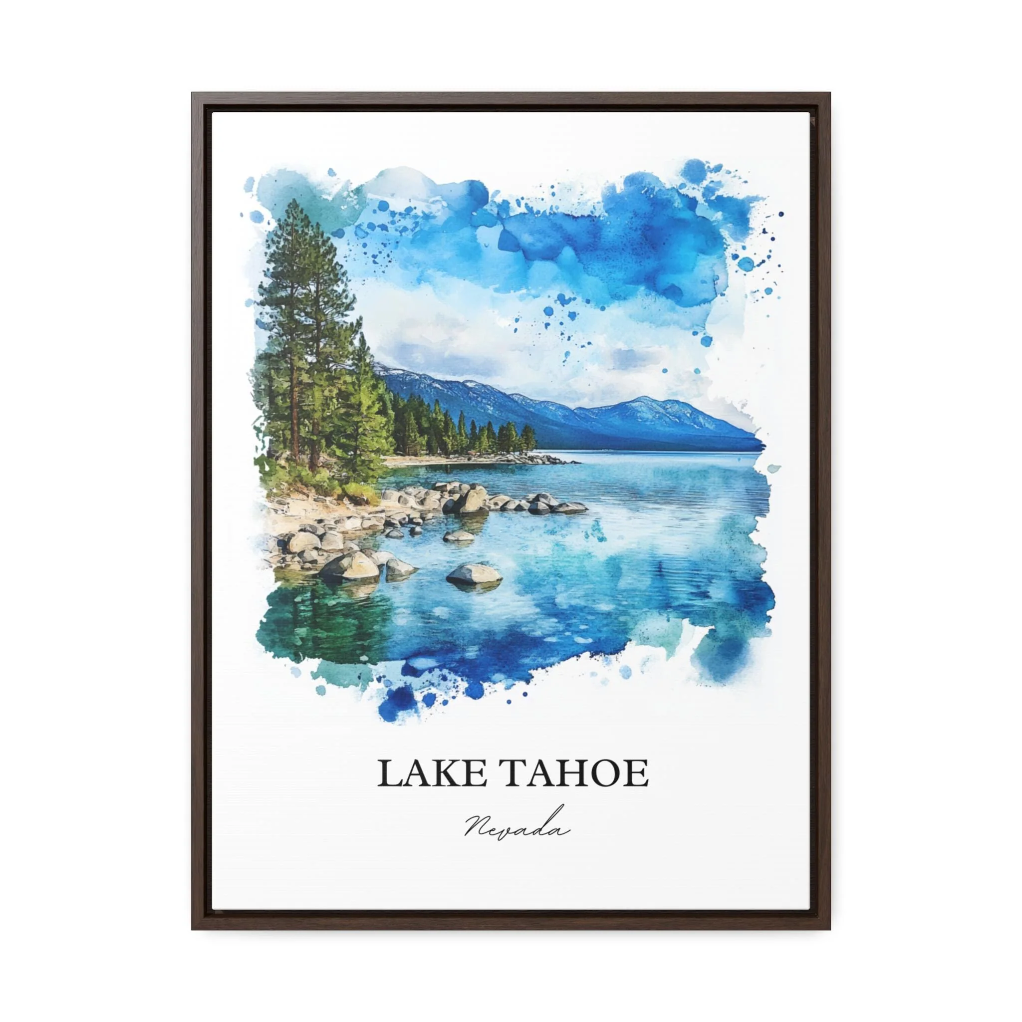 Lake Tahoe, USA – Watercolor Art Print - Image 7