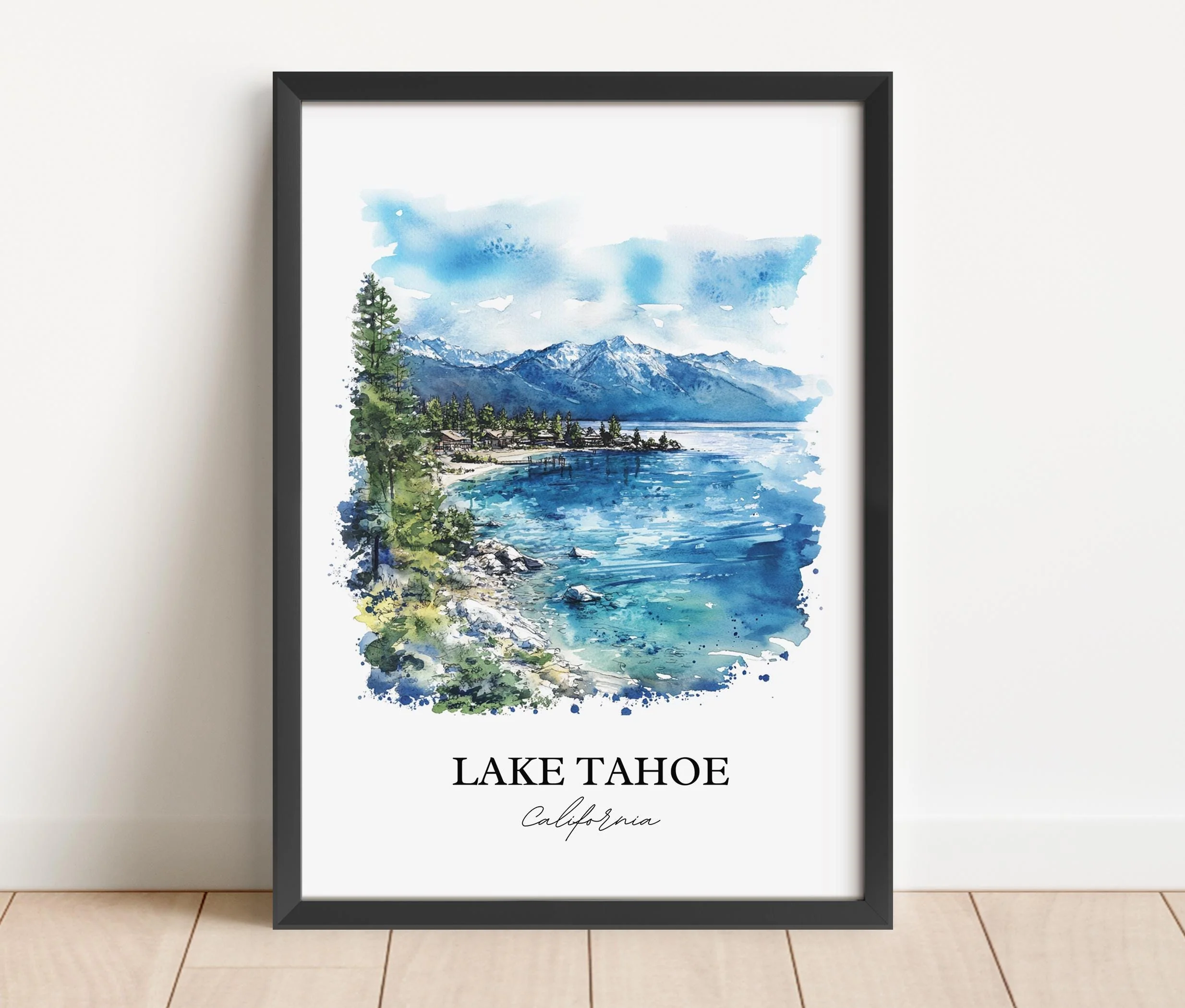 Lake Tahoe, USA – Watercolor Art Print - Image 4