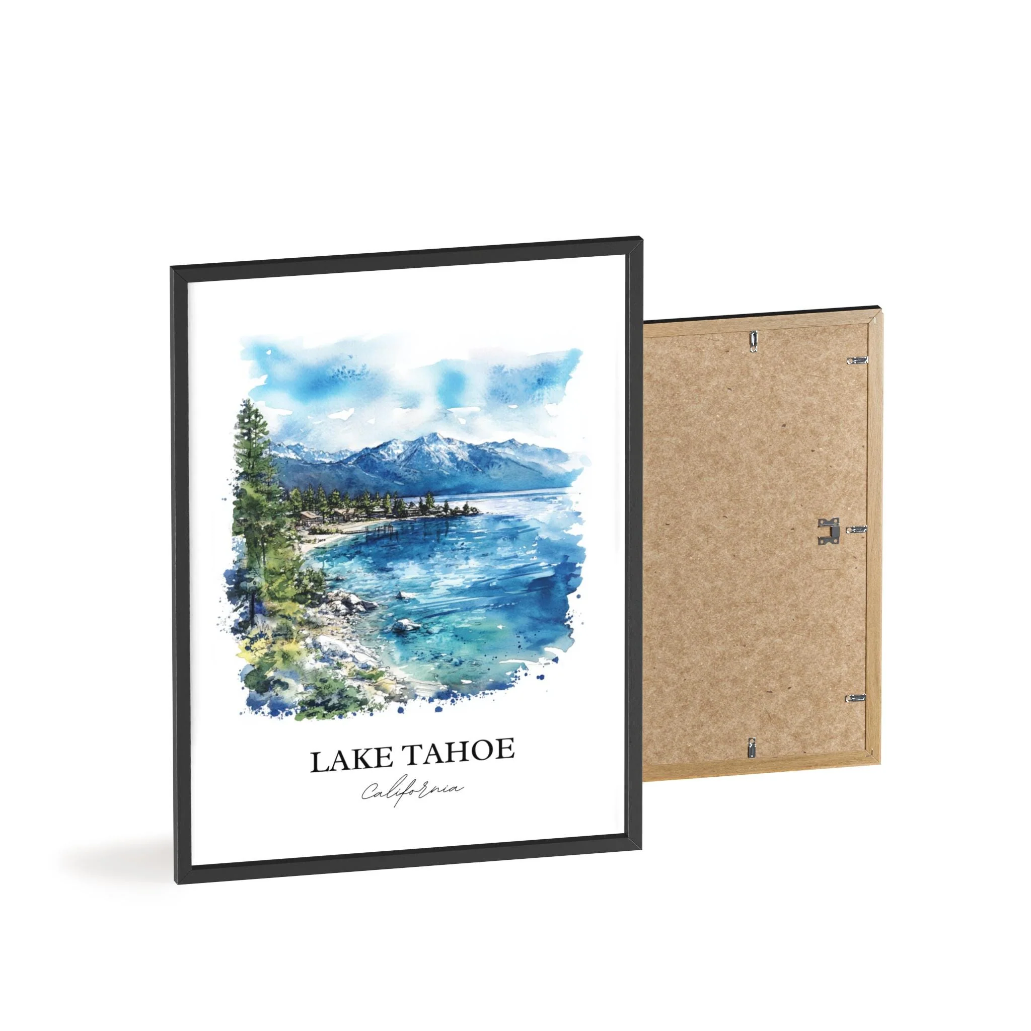 Lake Tahoe, USA – Watercolor Art Print - Image 8
