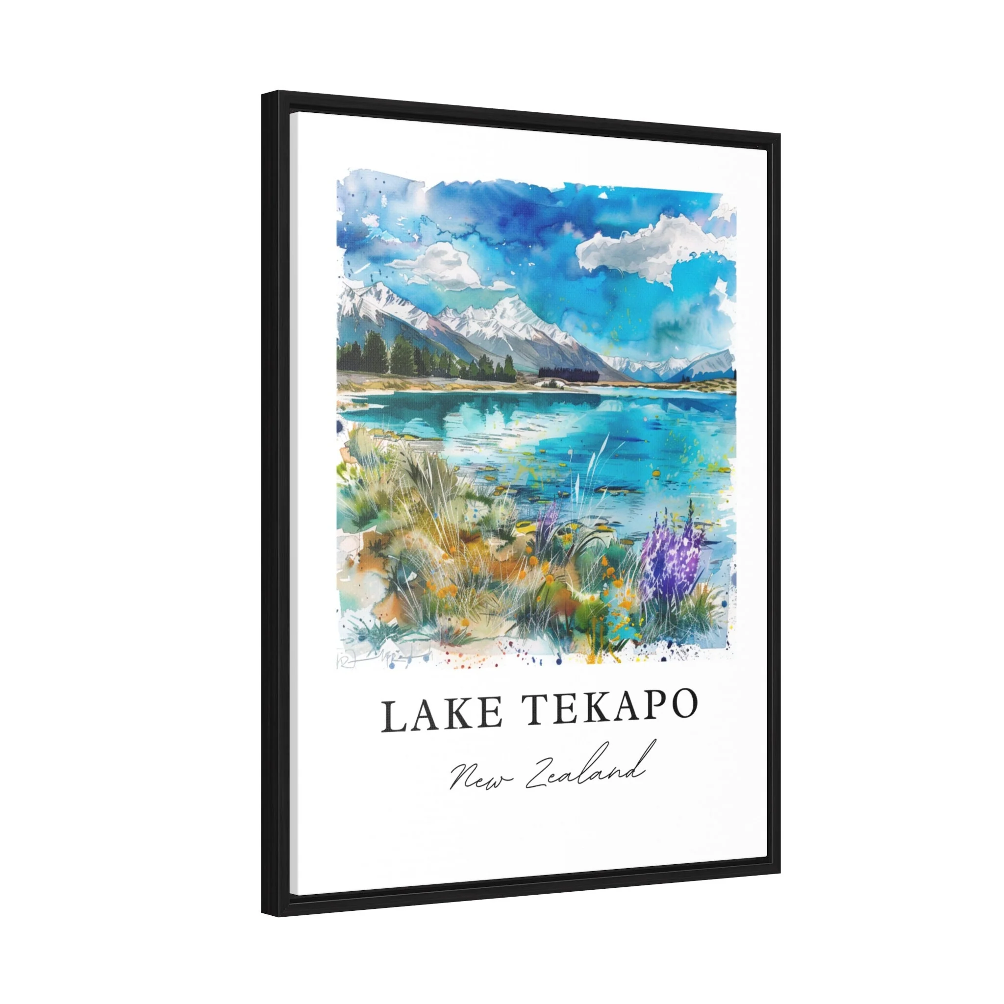 Lake Tekapo, New Zealand – Watercolor Art Print - Image 6
