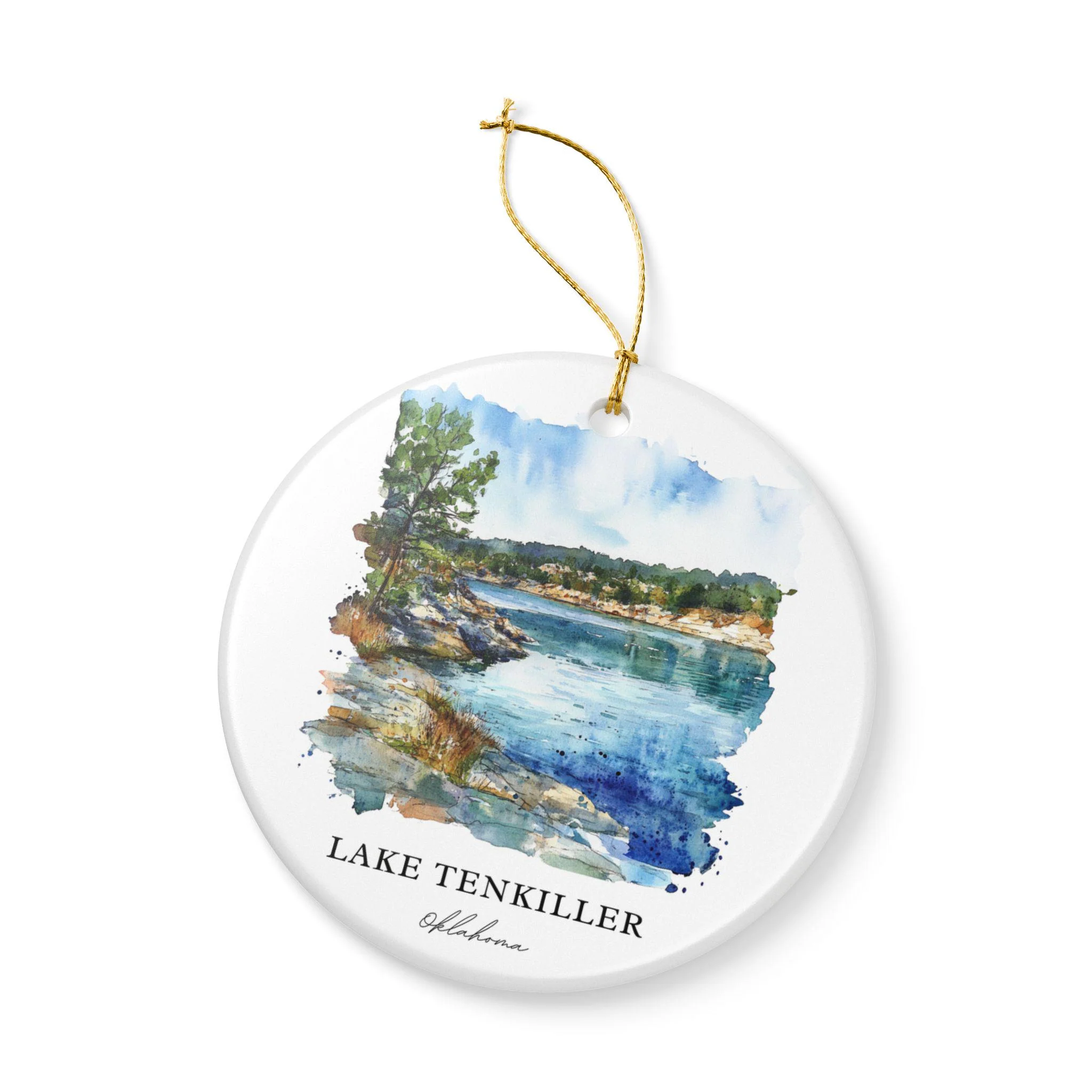 Lake Tenkiller Ornament: Unique Lake Tenkiller Souvenir, Oklahoma Xmas Decor, and Authentic Oklahoma Gift - Image 4