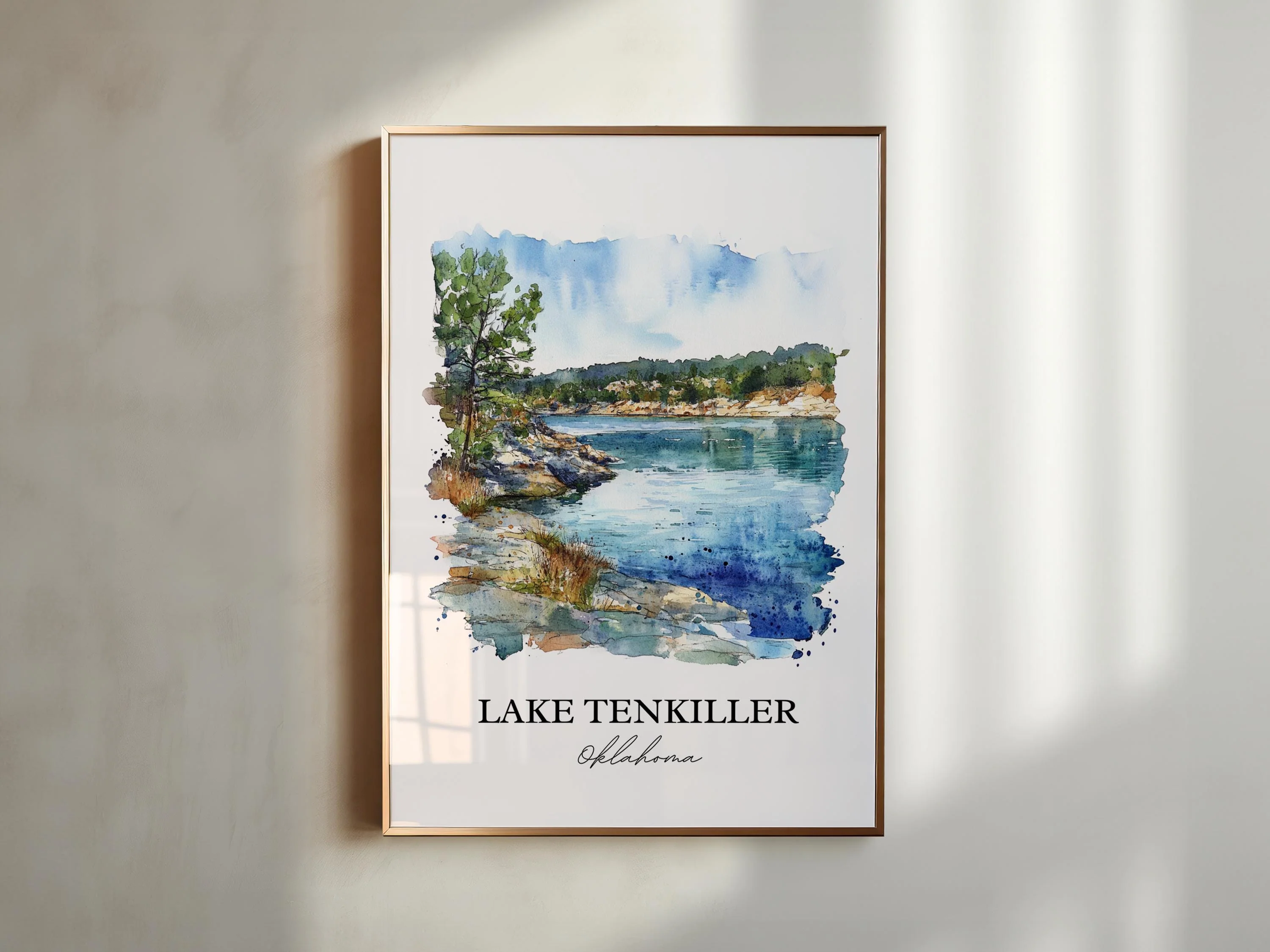 Lake Tenkiller, USA – Watercolor Art Print - Image 3