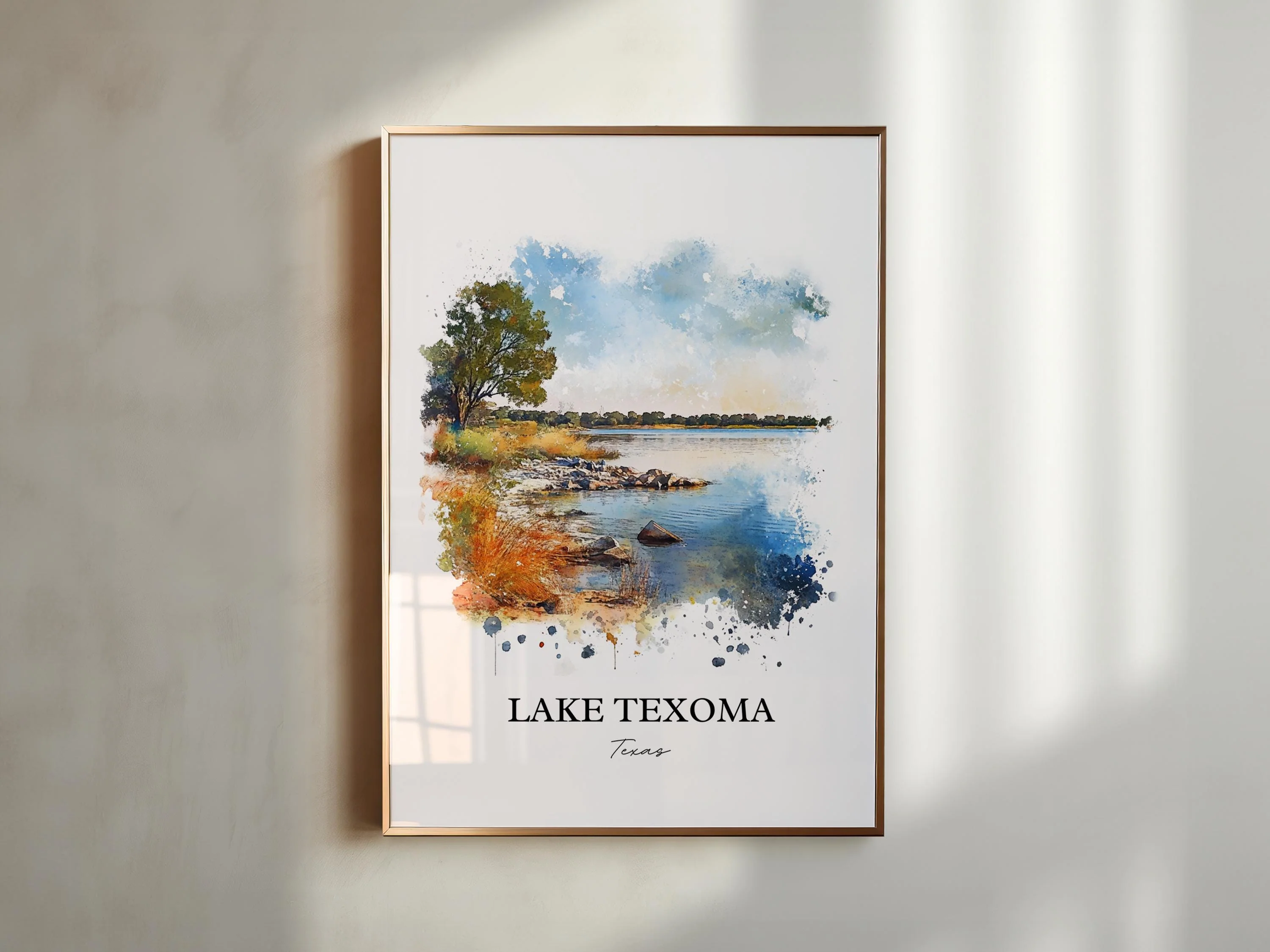 Lake Texoma, USA – Watercolor Art Print - Image 3