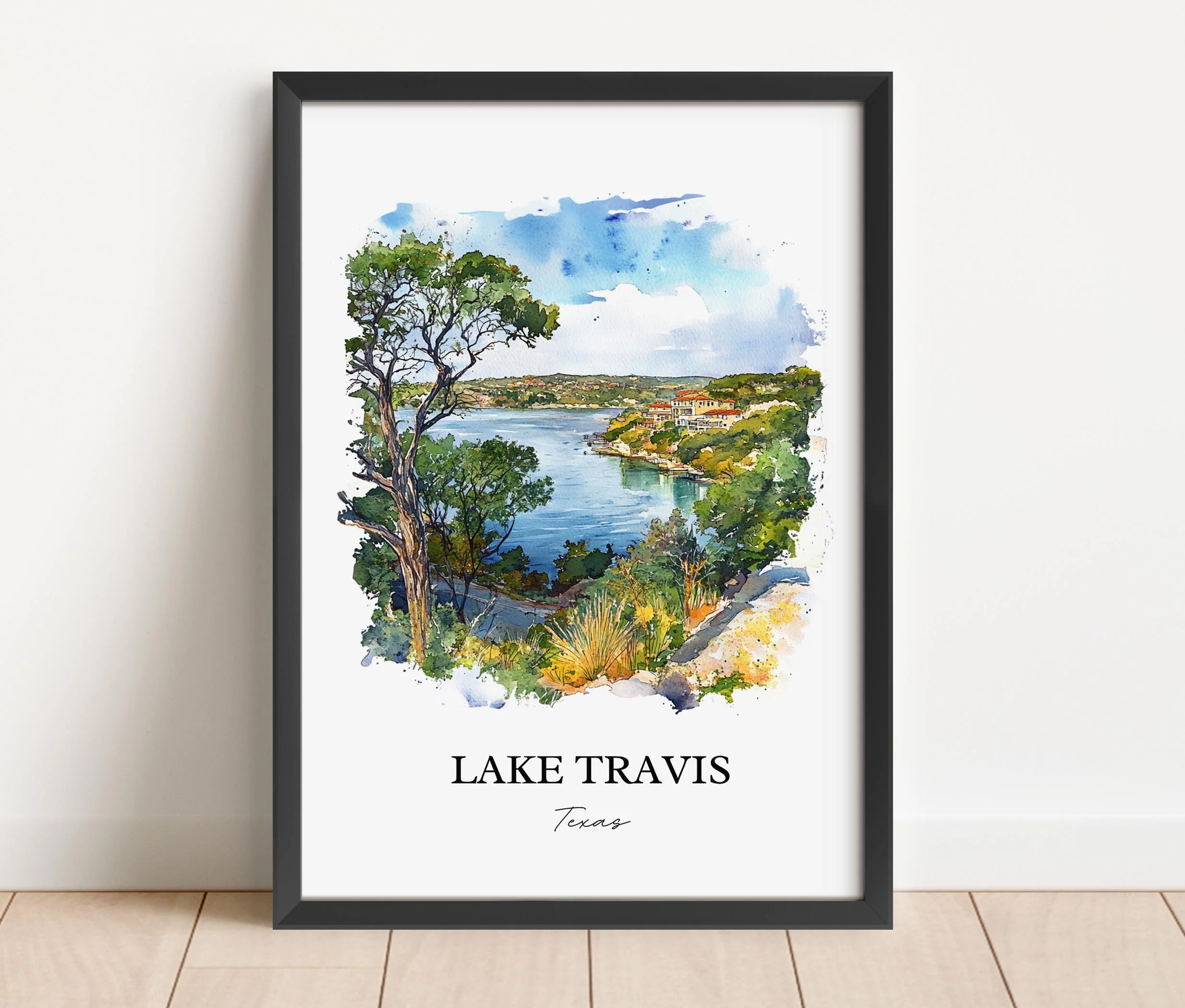 Lake Travis, Texas – Watercolor Art Print - Image 6