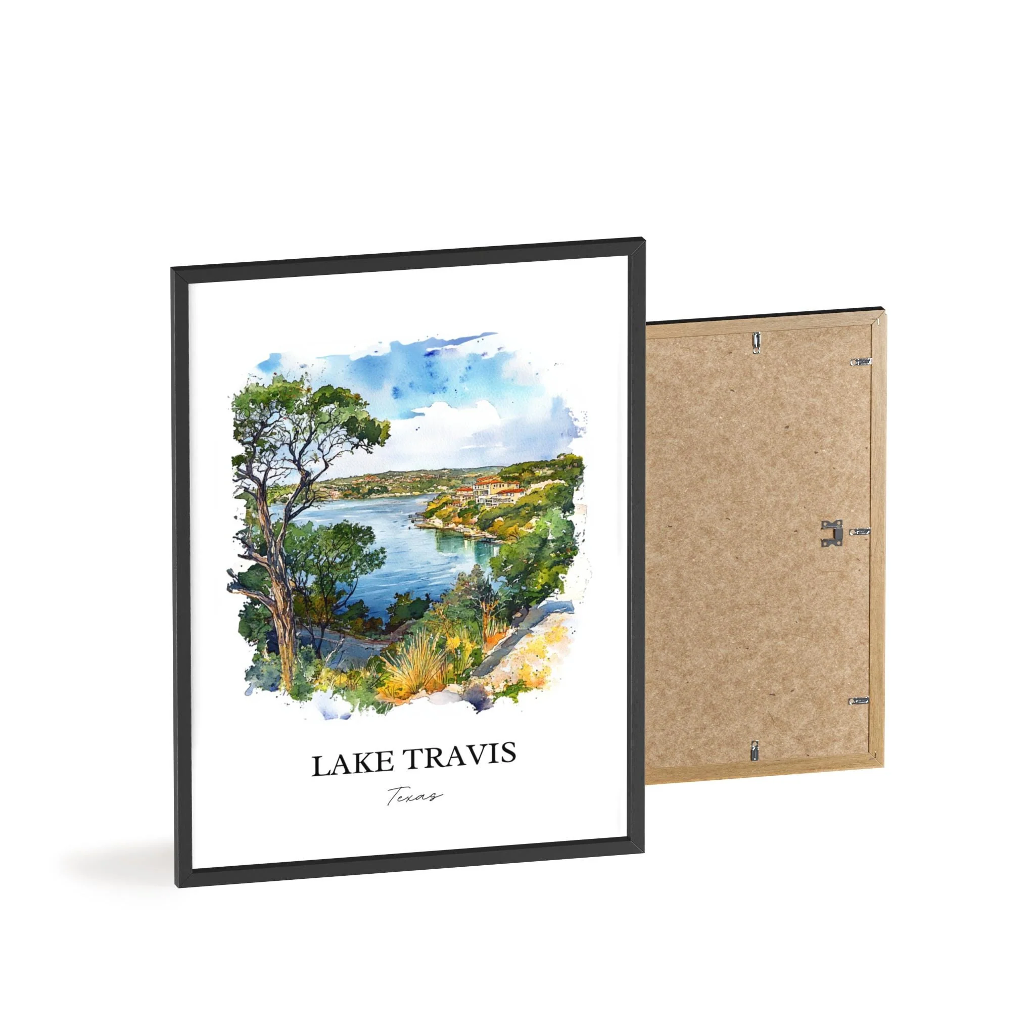 Lake Travis, Texas – Watercolor Art Print - Image 8