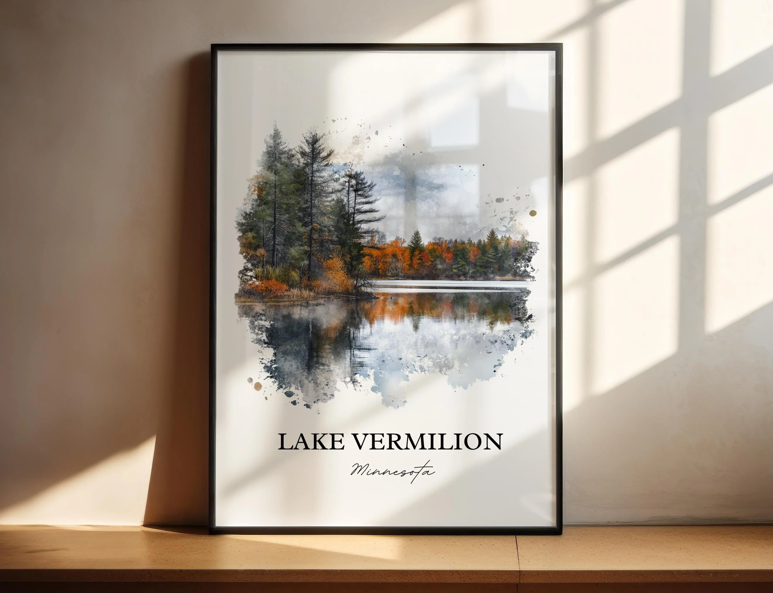 Lake Vermilion, USA – Watercolor Art Print