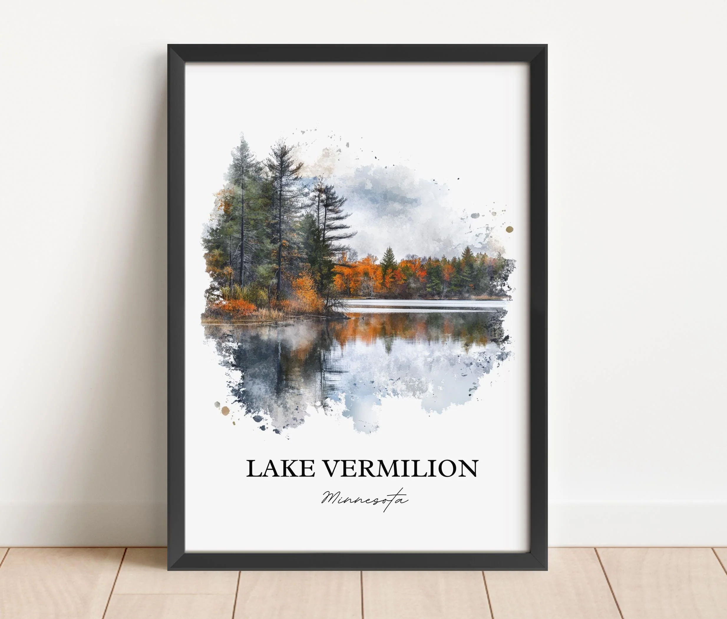 Lake Vermilion, USA – Watercolor Art Print - Image 6