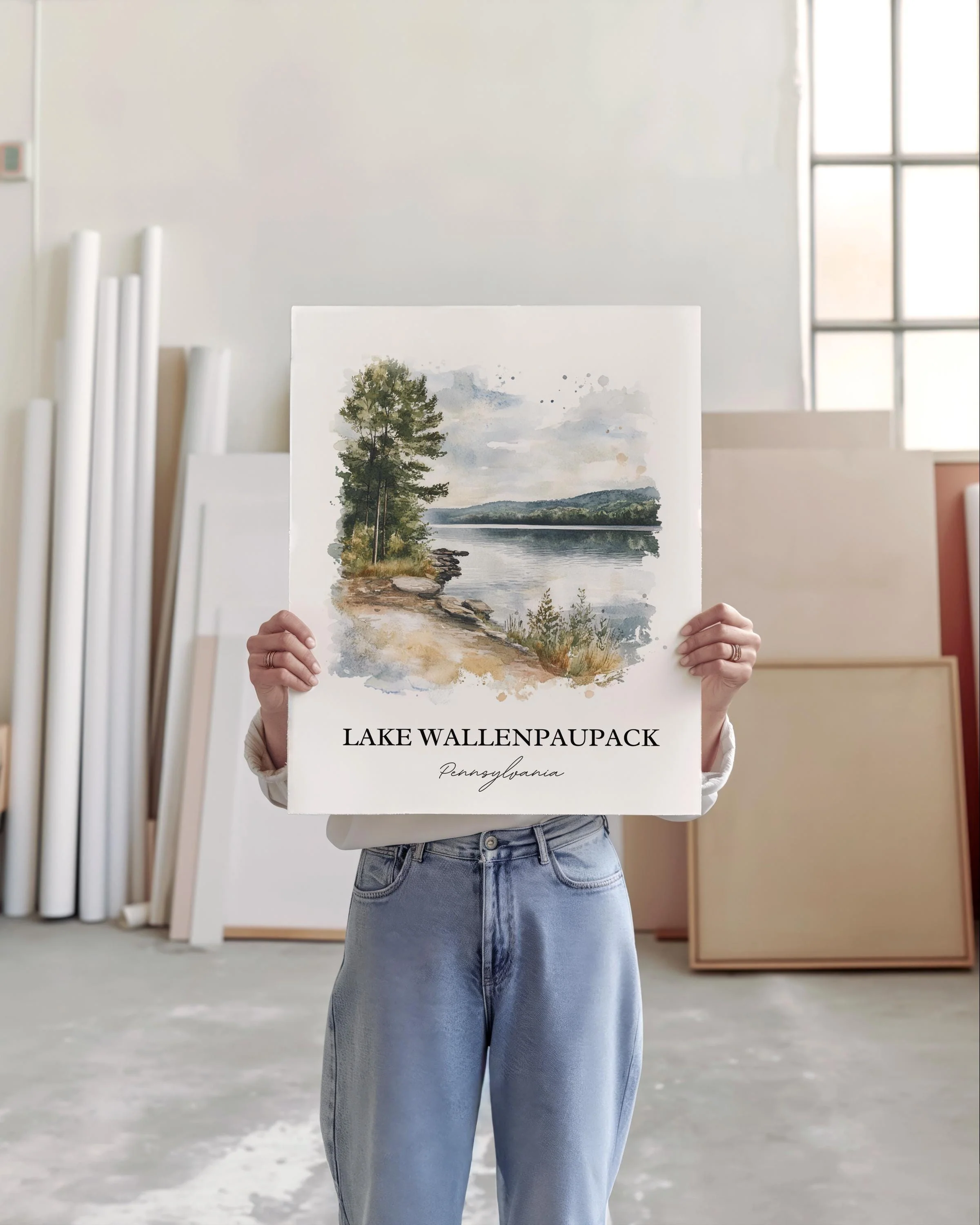 Lake Wallenpaupack, USA – Watercolor Art Print - Image 5
