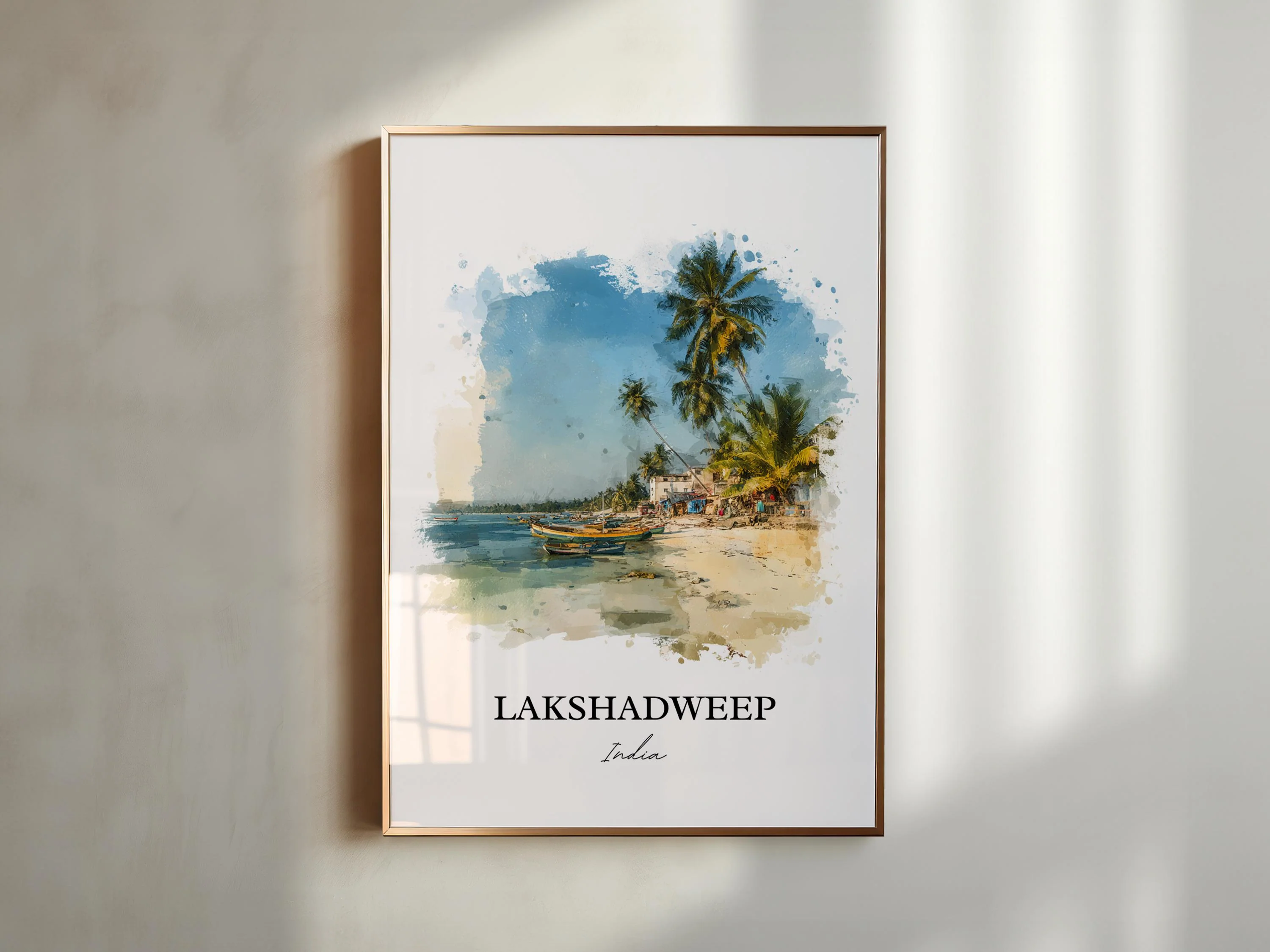 Lakshadweep, India – Watercolor Art Print - Image 3