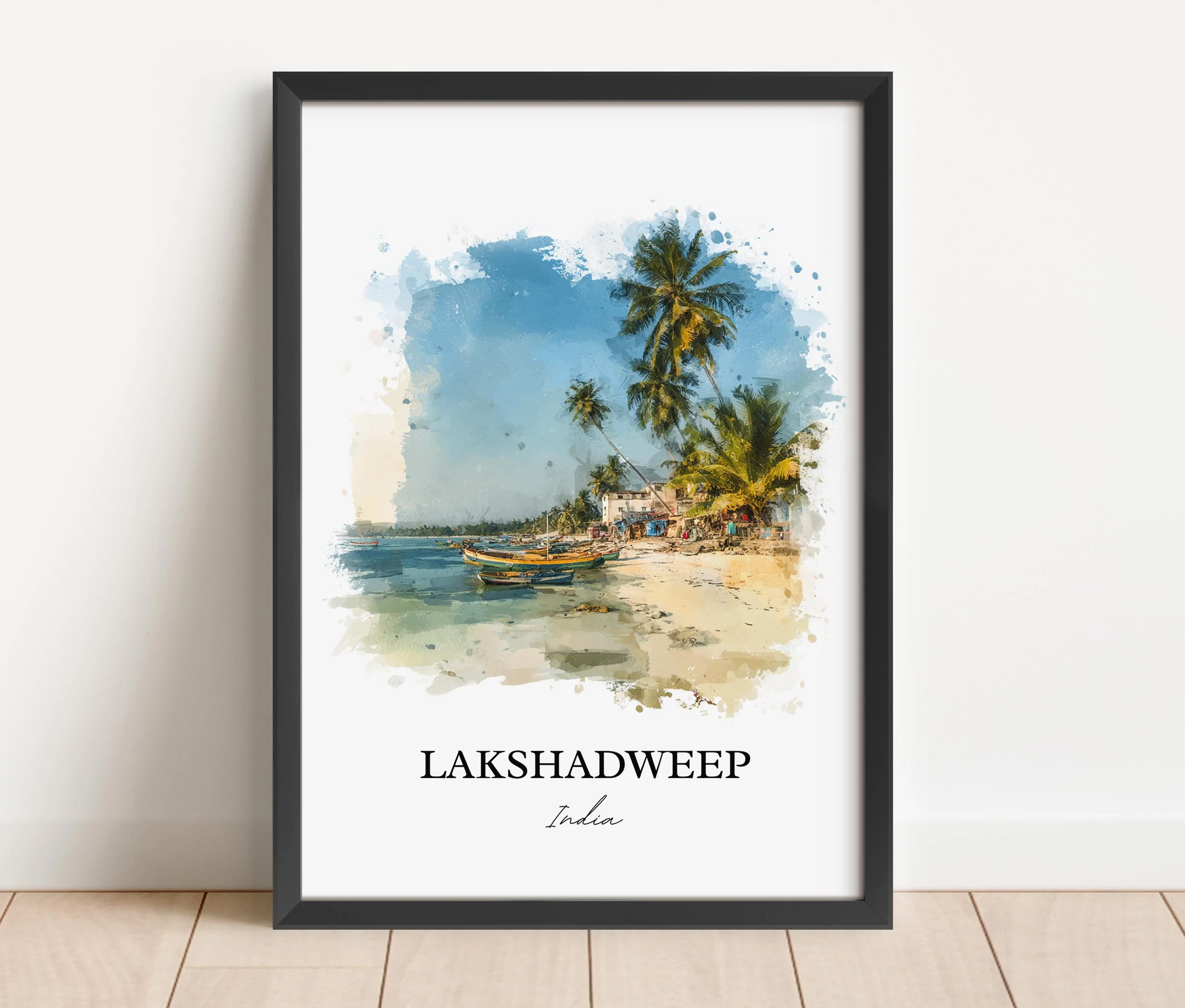 Lakshadweep, India – Watercolor Art Print - Image 4