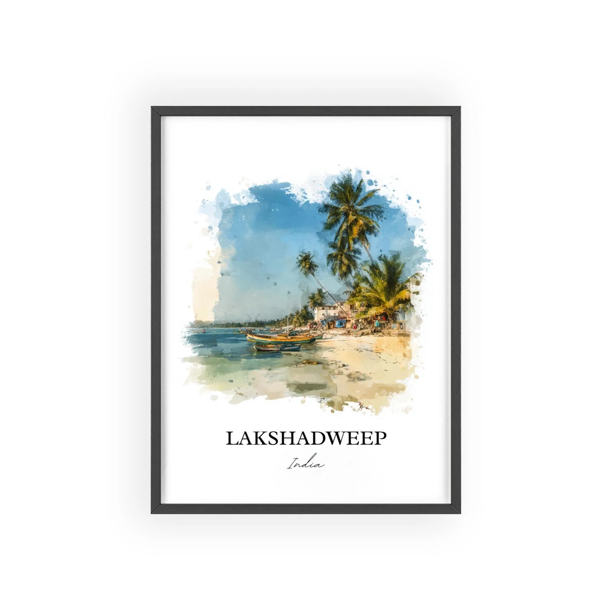 Lakshadweep, India – Watercolor Art Print - Image 7