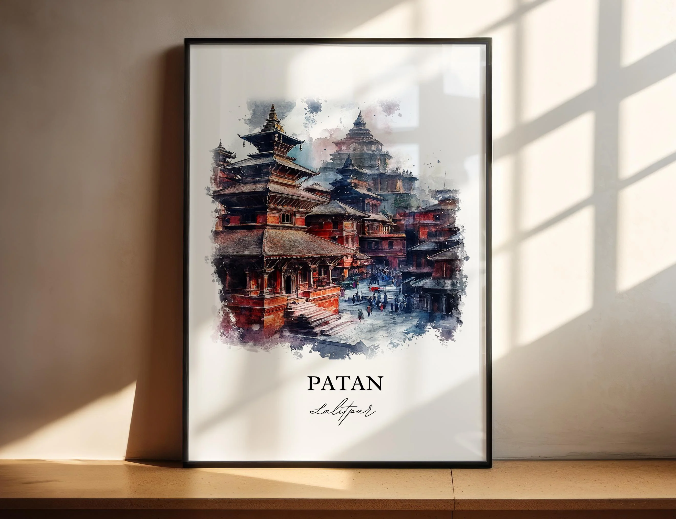 Lalitpur, Nepal – Watercolor Art Print