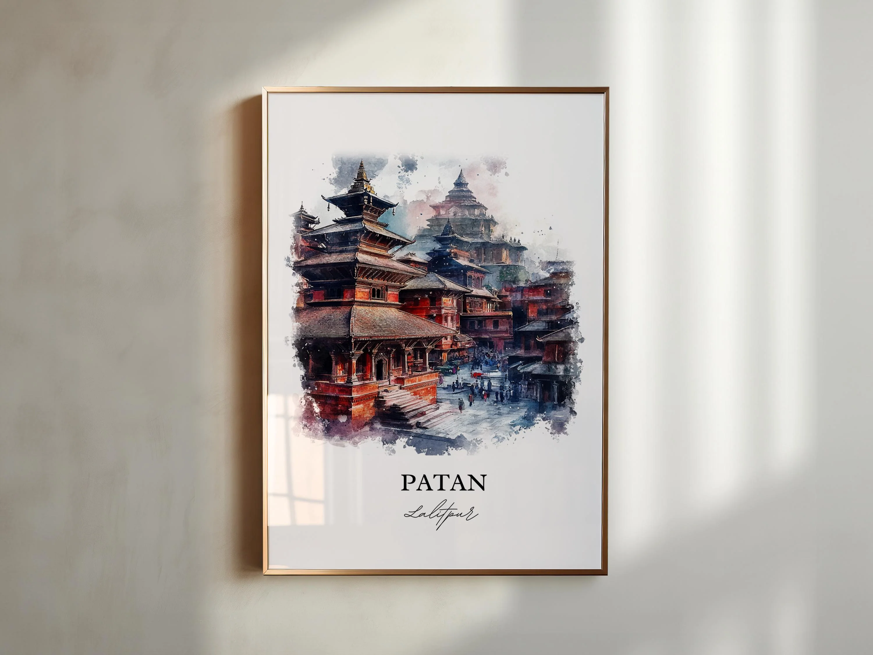 Lalitpur, Nepal – Watercolor Art Print - Image 4