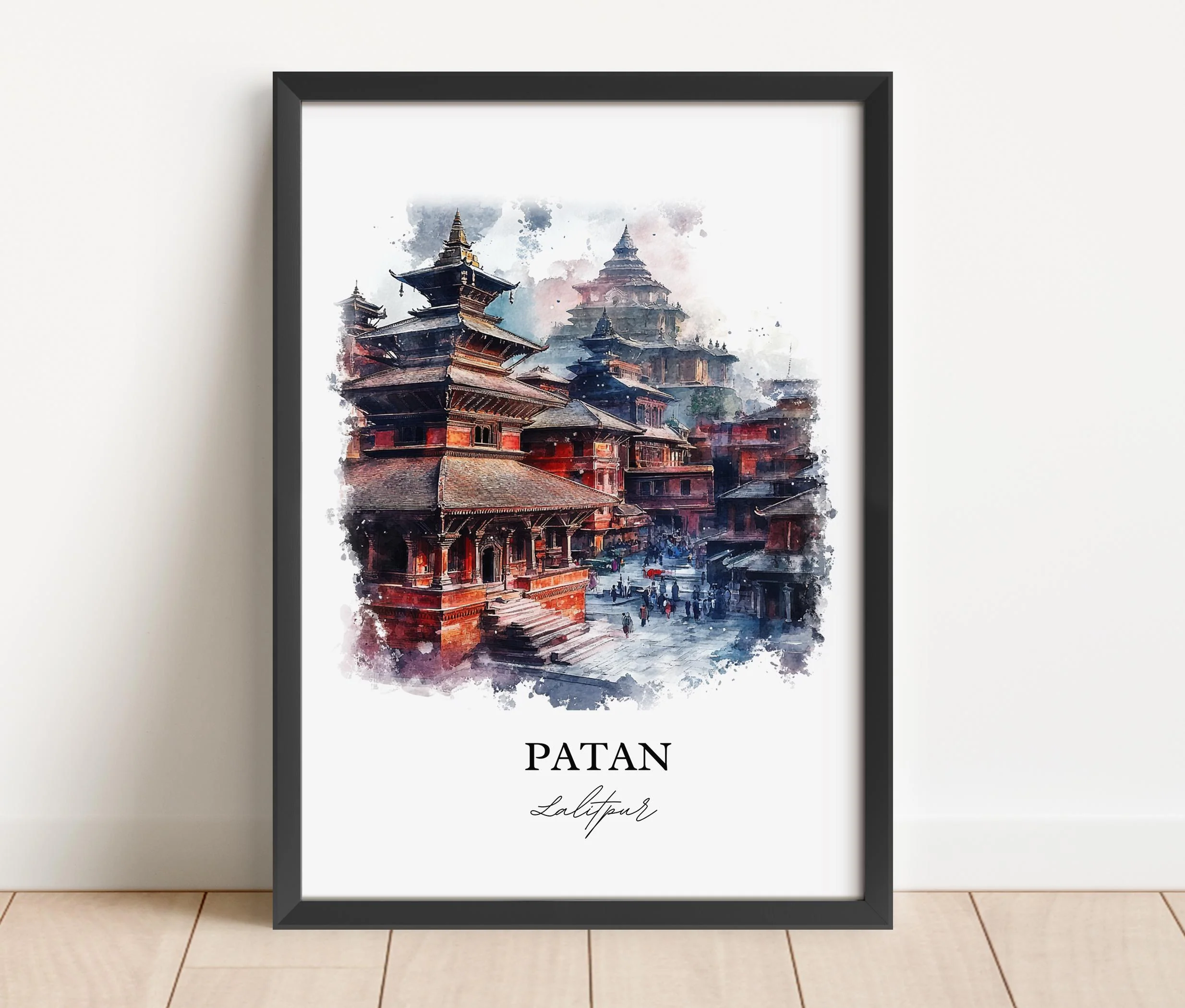 Lalitpur, Nepal – Watercolor Art Print - Image 5