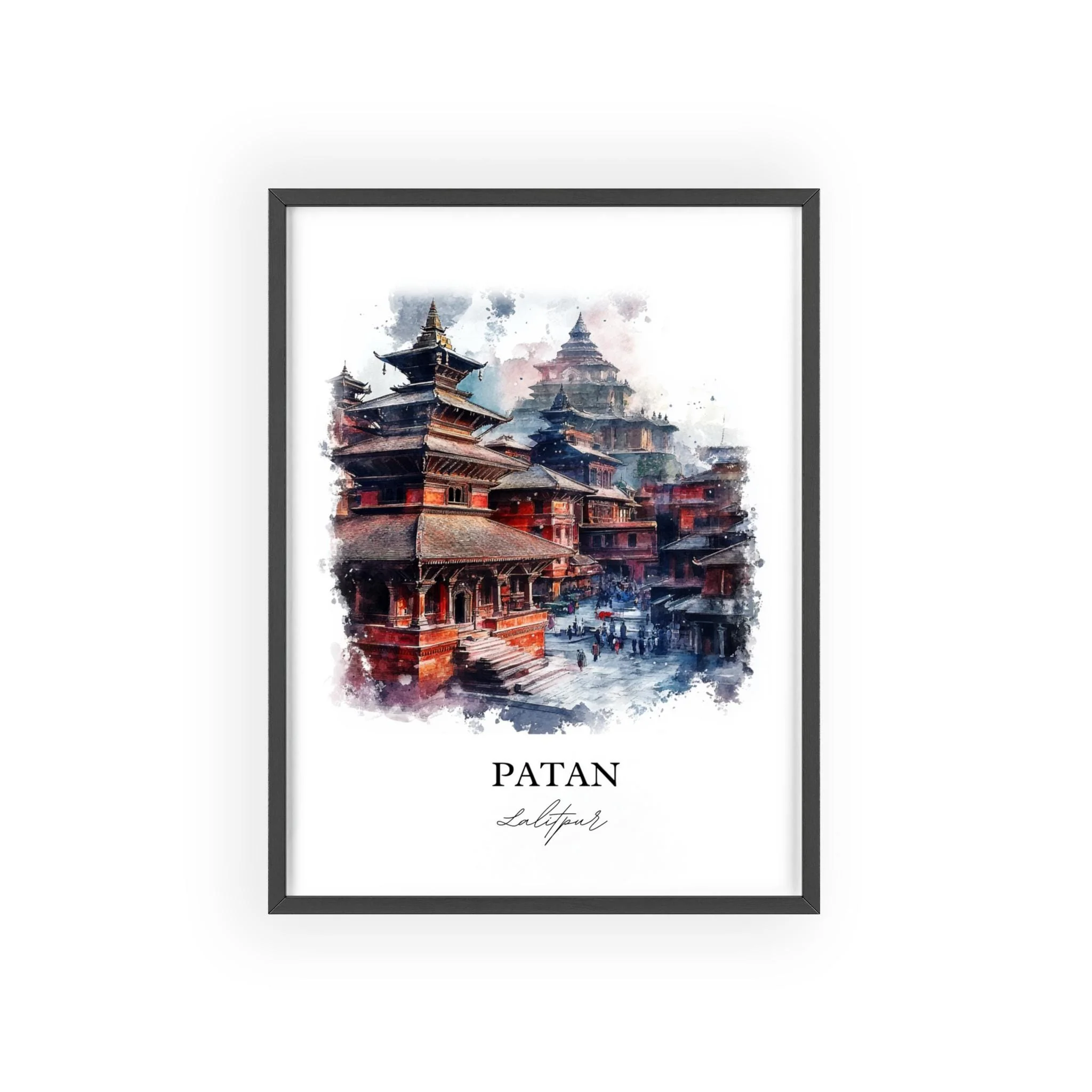 Lalitpur, Nepal – Watercolor Art Print - Image 7