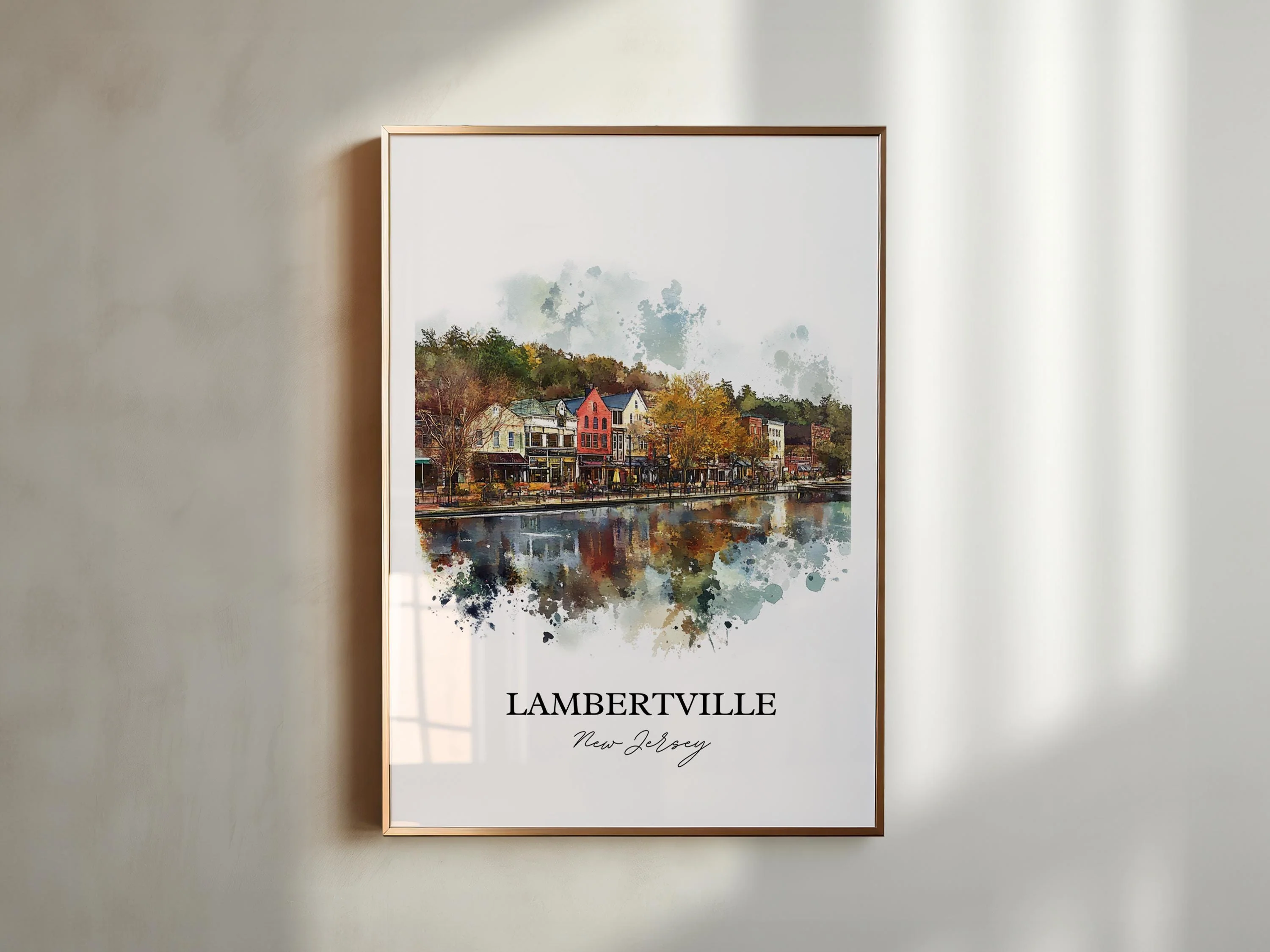 Lambertville, NJ, USA – Watercolor Art Print - Image 5