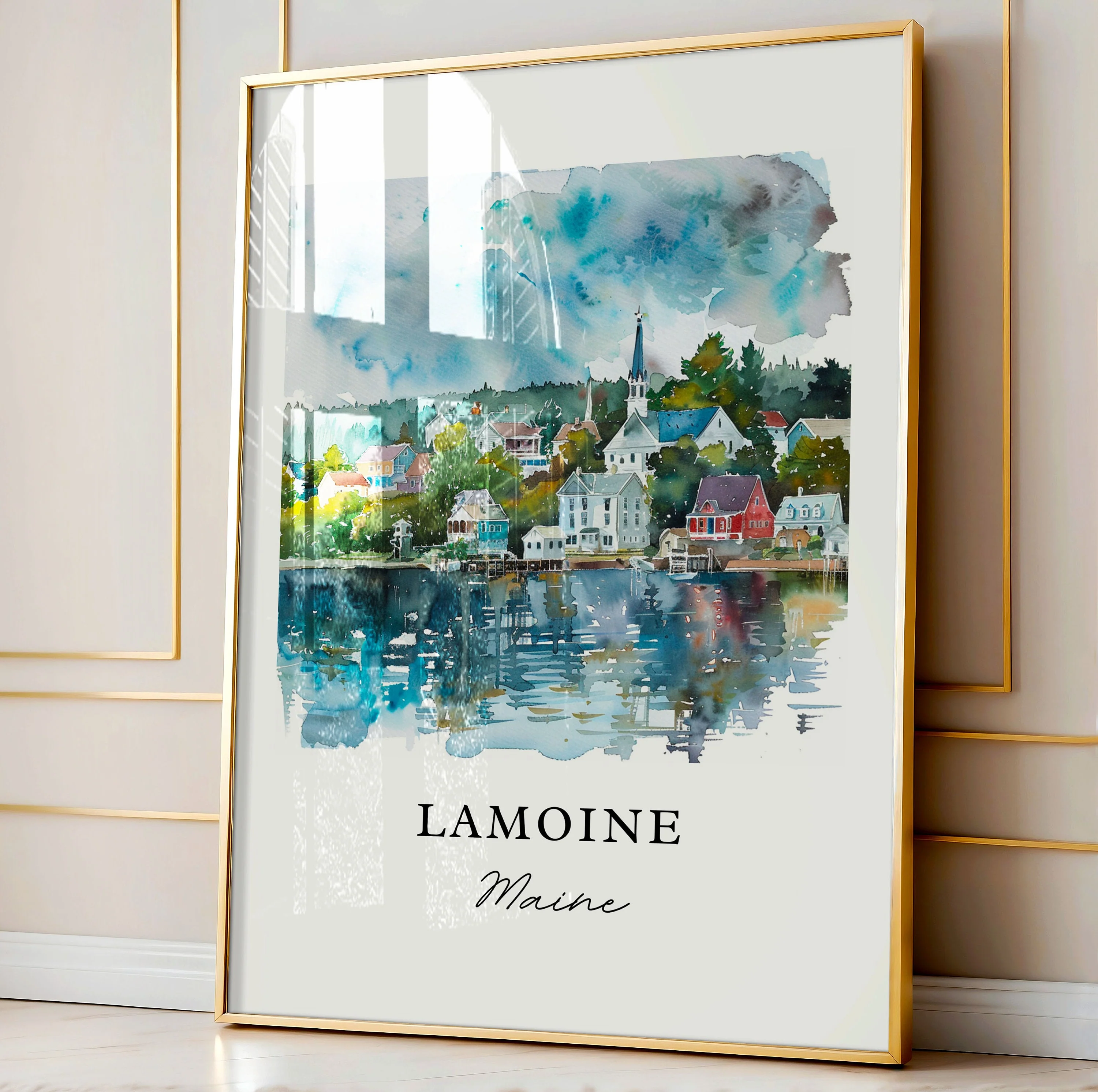 Lamoine, Maine – Watercolor Art Print - Image 4