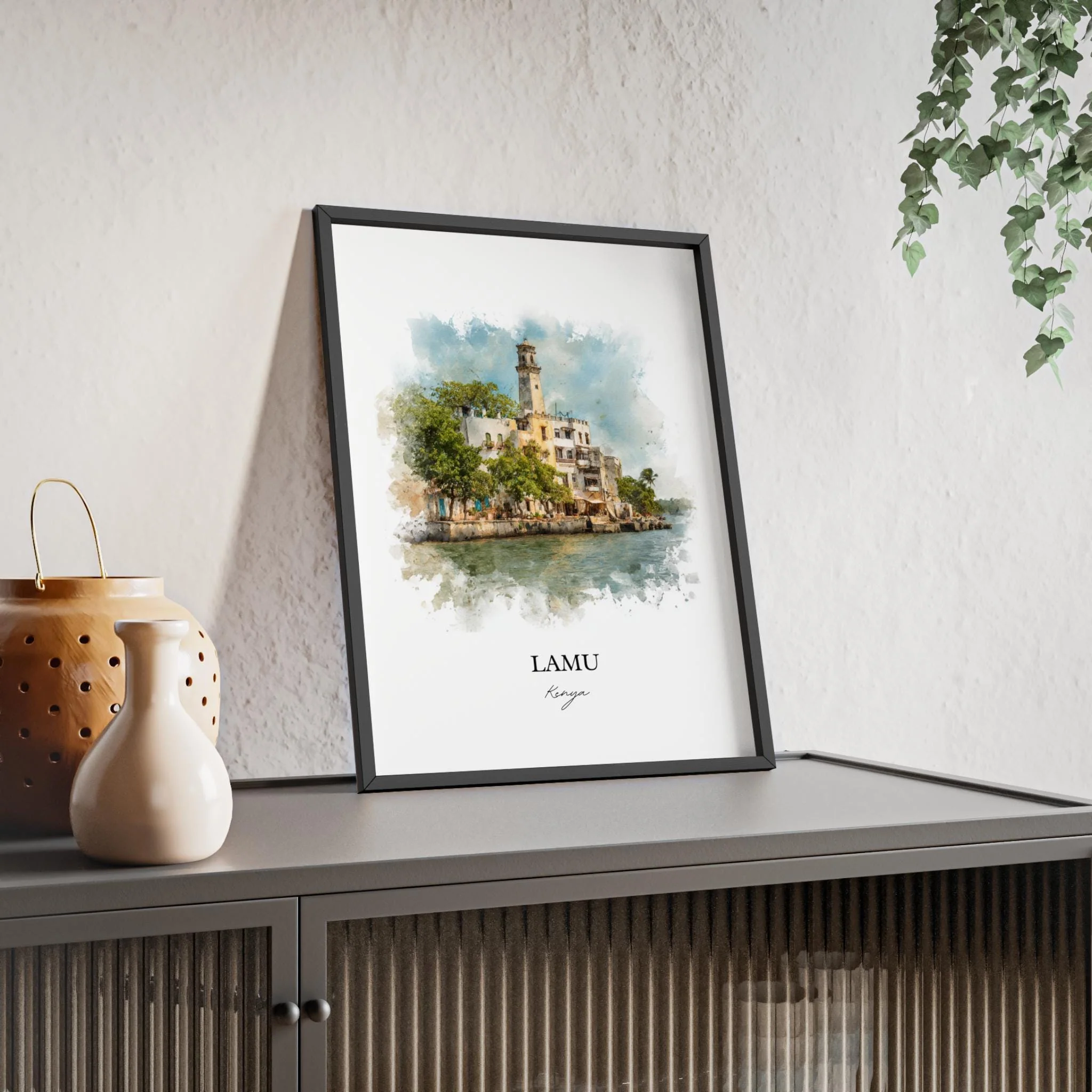 Lamu, Kenya – Watercolor Art Print - Image 5