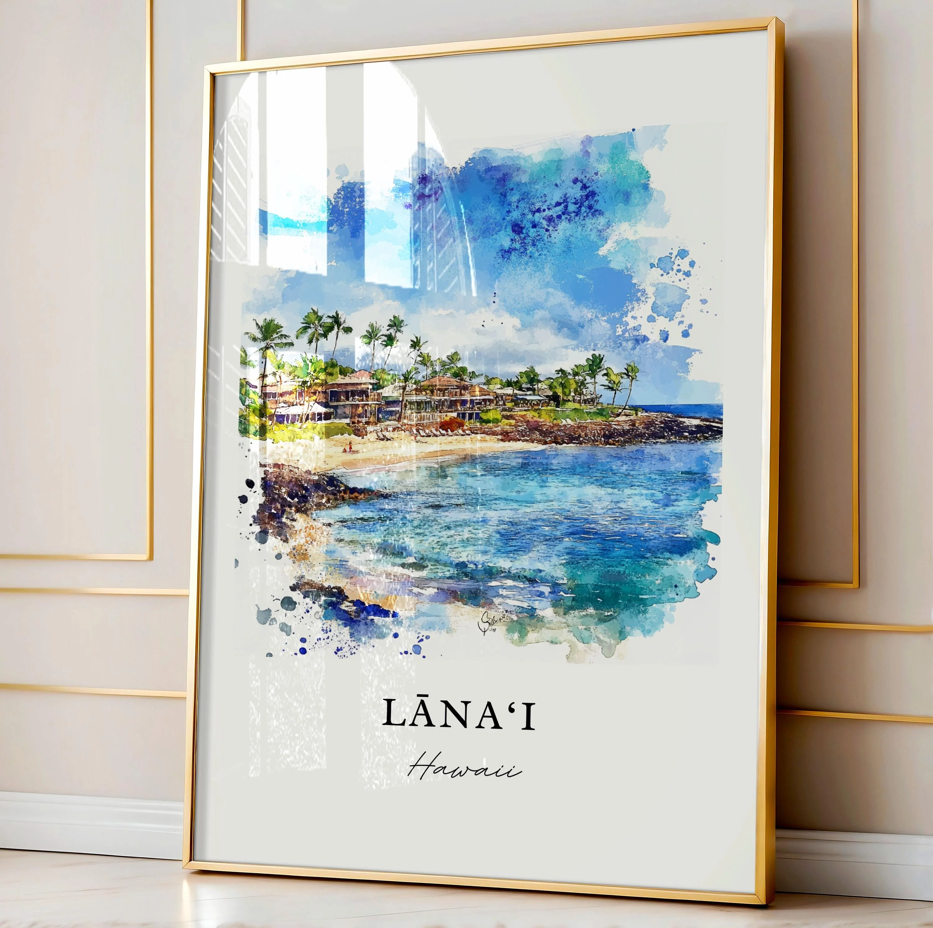 Lanai, Hawaii, Hawaii – Watercolor Art Print - Image 5
