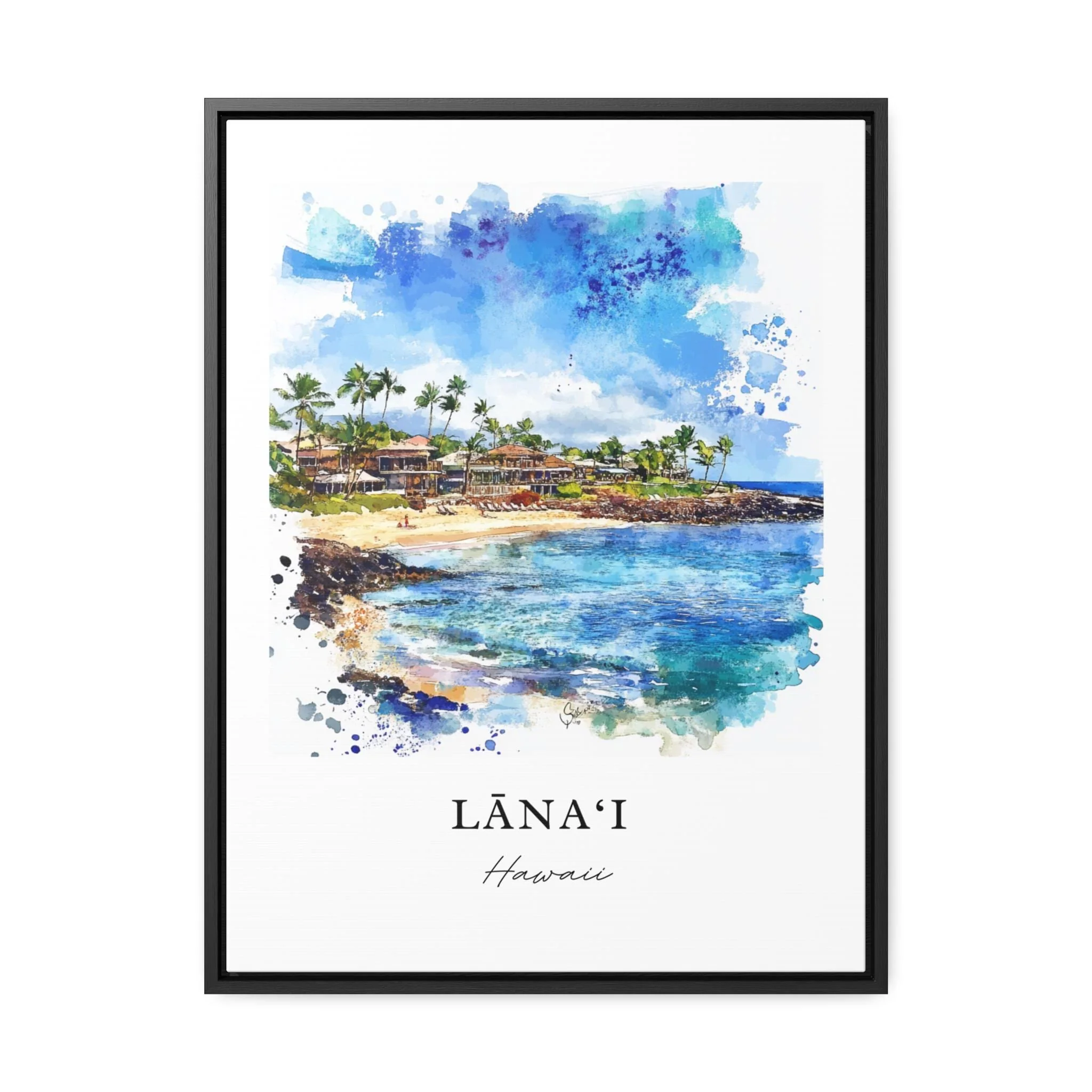 Lanai, Hawaii Watercolor Art Print - Image 6