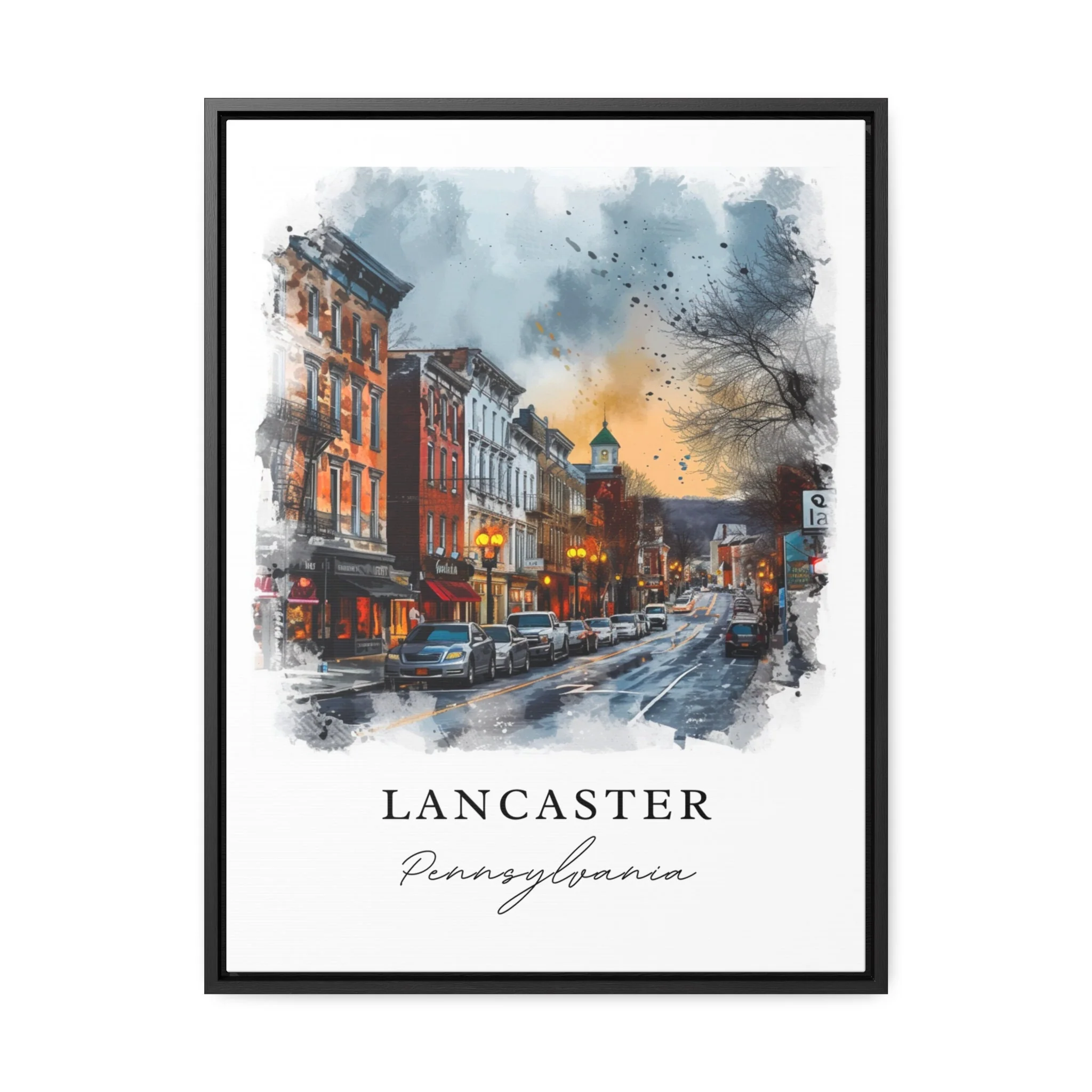 Lancaster, Pennsylvania, Pennsylvania – Watercolor Art Print - Image 5