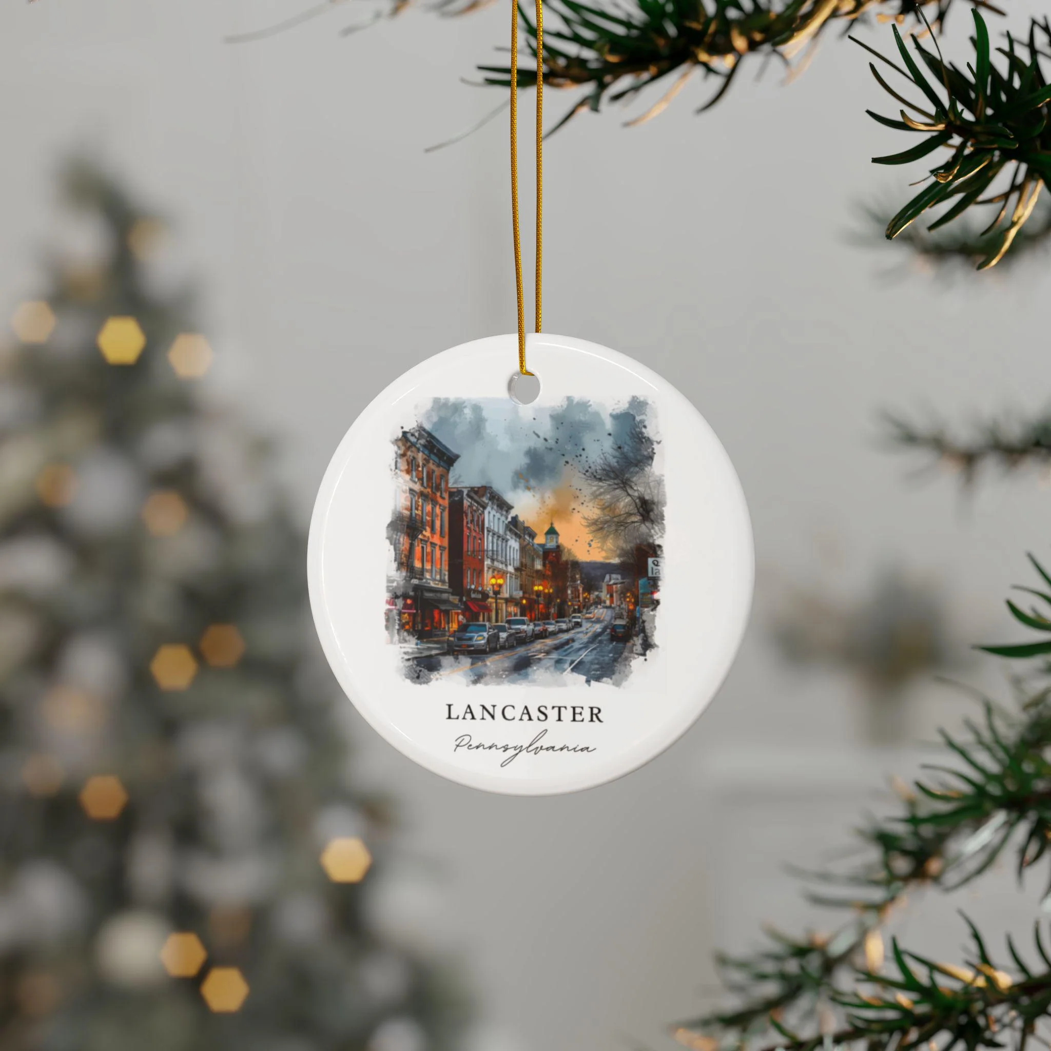 Lancaster PA Ornament: Unique Lancaster Souvenir, Lancaster Xmas Decor, and Authentic Lancaster Pennsylvania Gift - Image 2