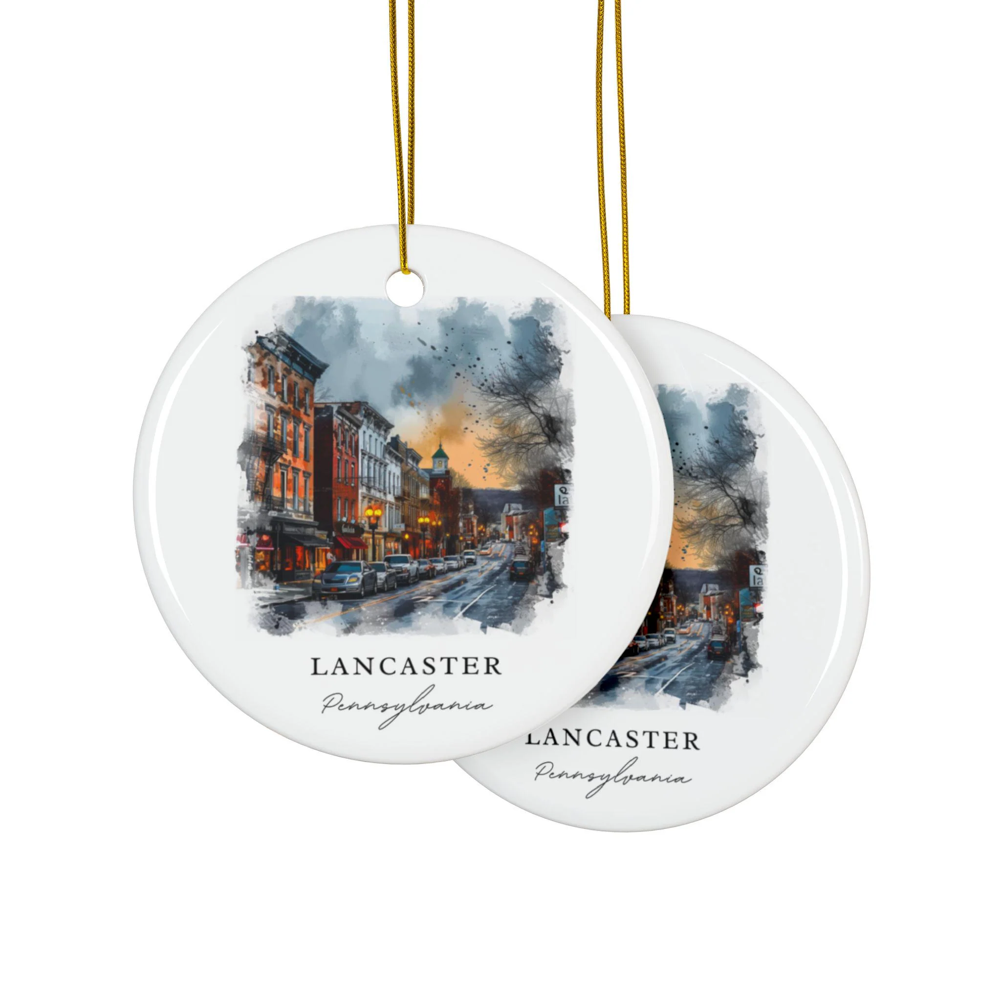 Lancaster PA Ornament: Unique Lancaster Souvenir, Lancaster Xmas Decor, and Authentic Lancaster Pennsylvania Gift - Image 3