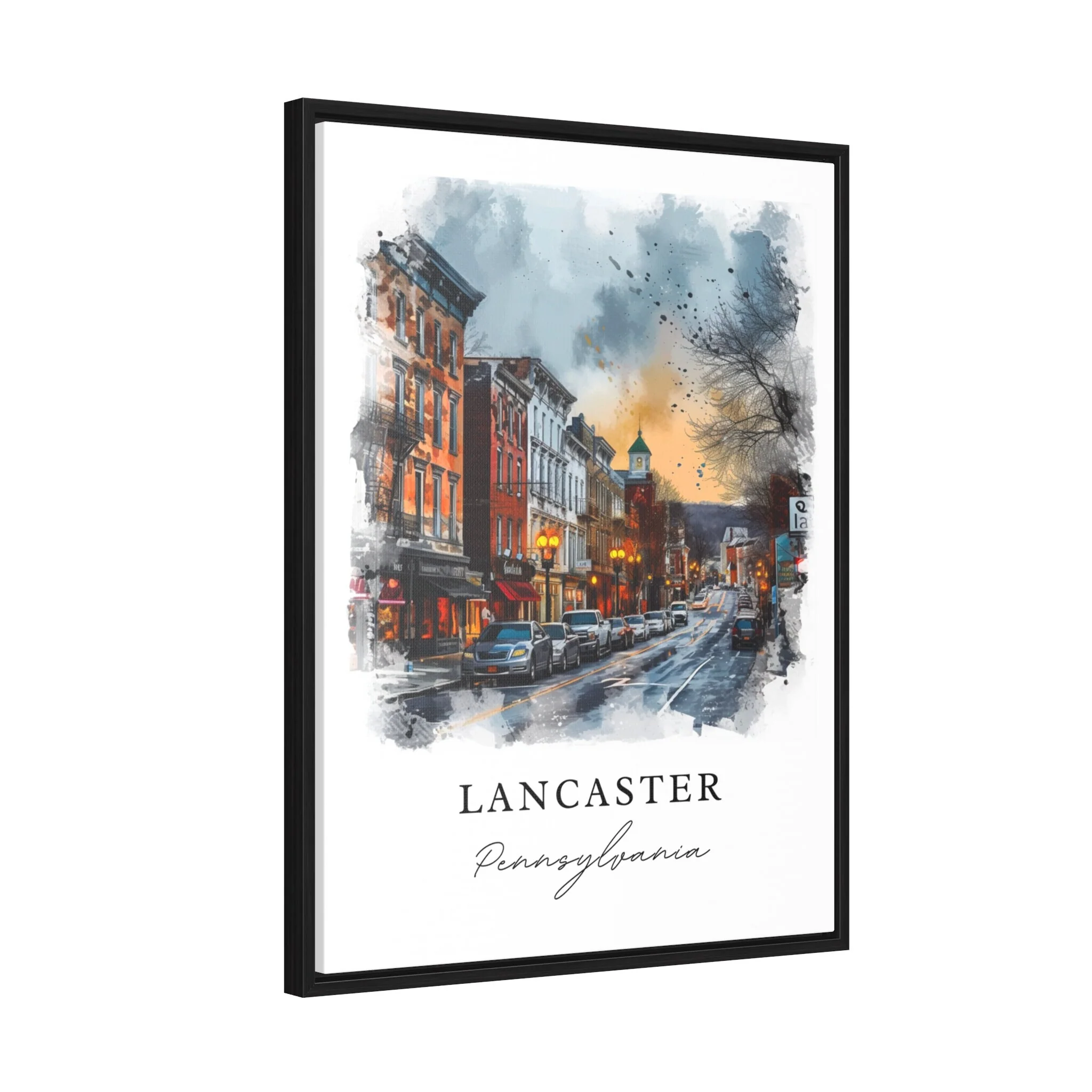 Lancaster, Pennsylvania, USA – Watercolor Art Print - Image 6