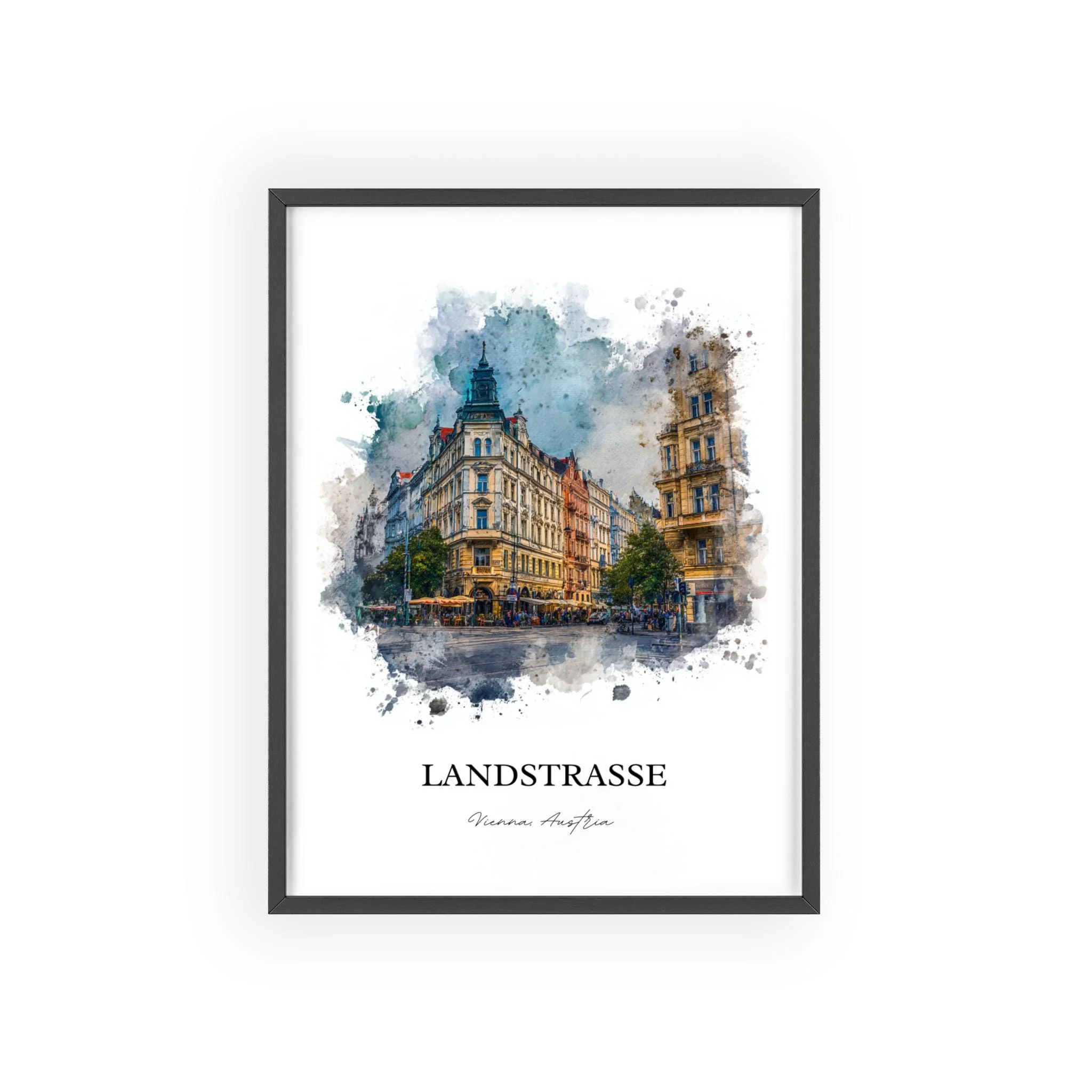 Landstraße, Austria – Watercolor Art Print - Image 10