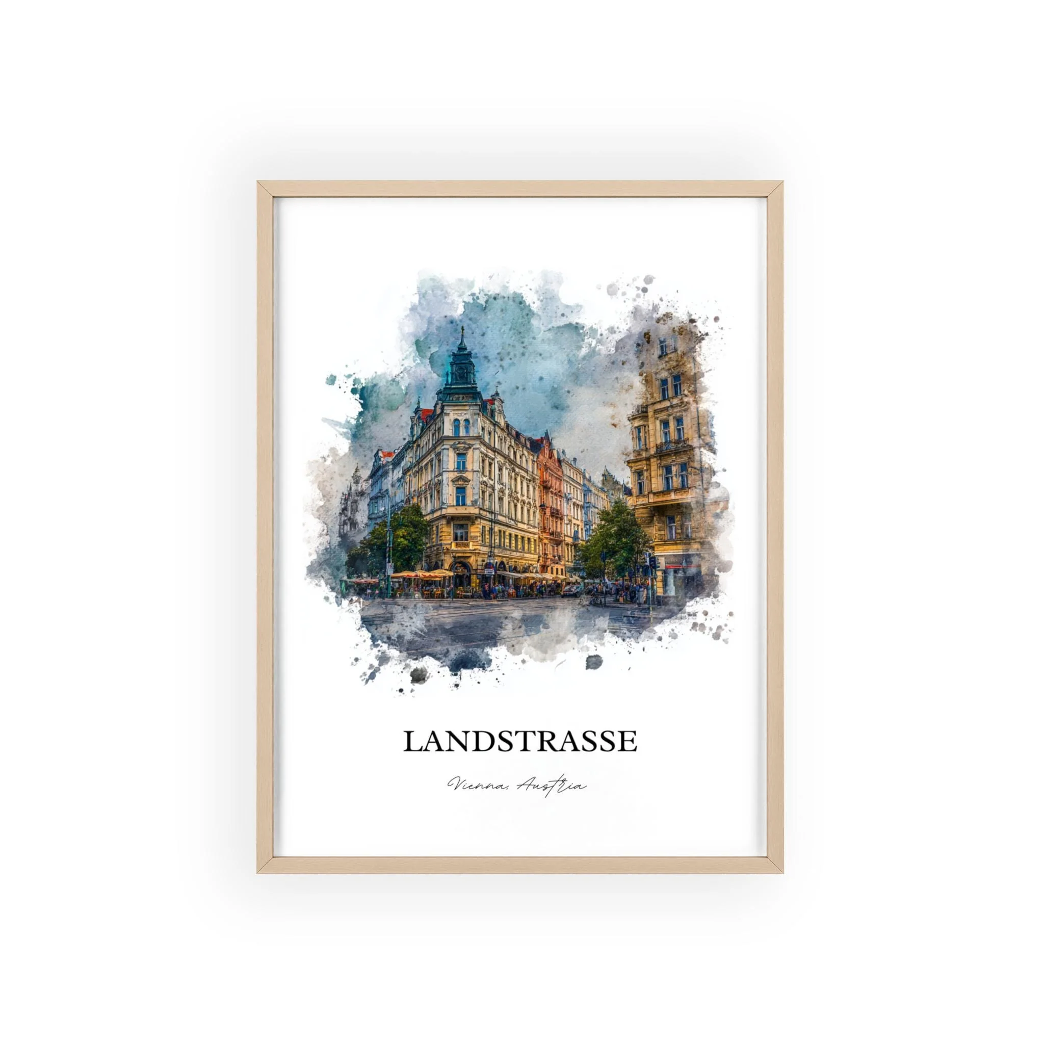 Landstraße, Austria – Watercolor Art Print - Image 12