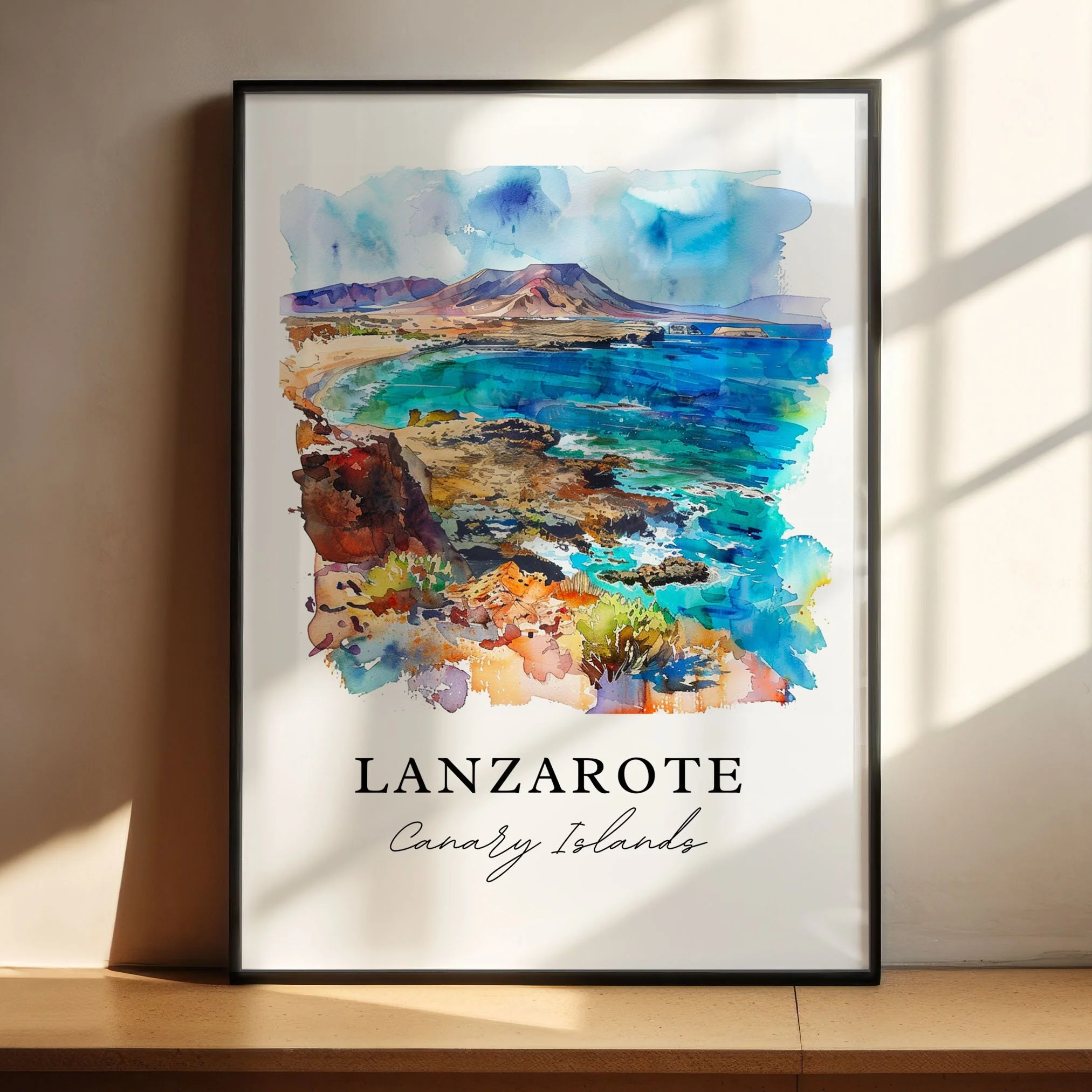 Lanzarote, Spain – Watercolor Art Print