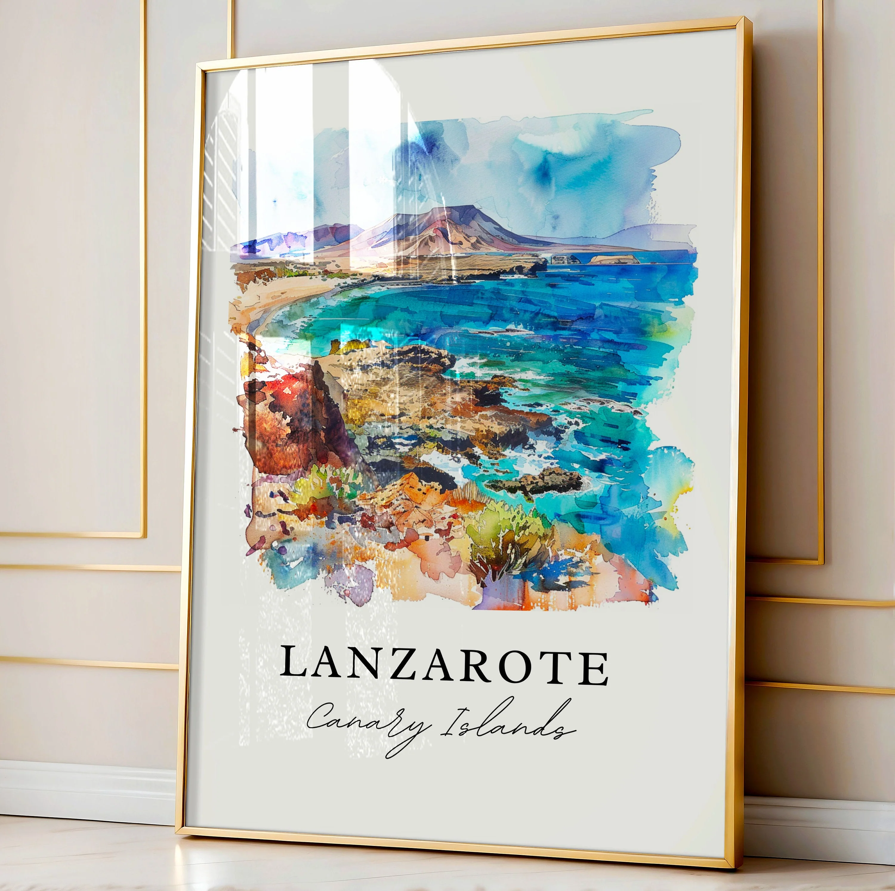 Lanzarote, Spain – Watercolor Art Print - Image 5