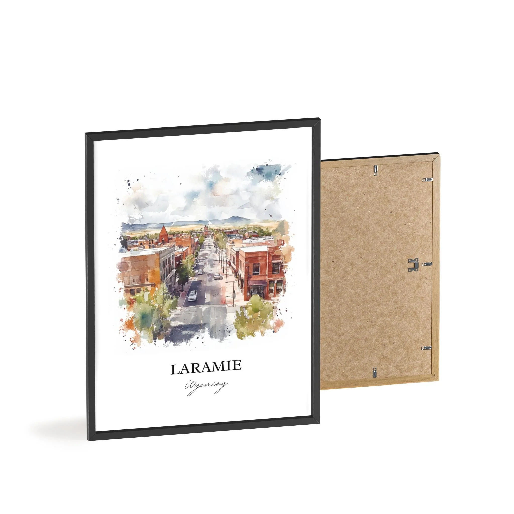 Laramie, WY, USA – Watercolor Art Print - Image 8