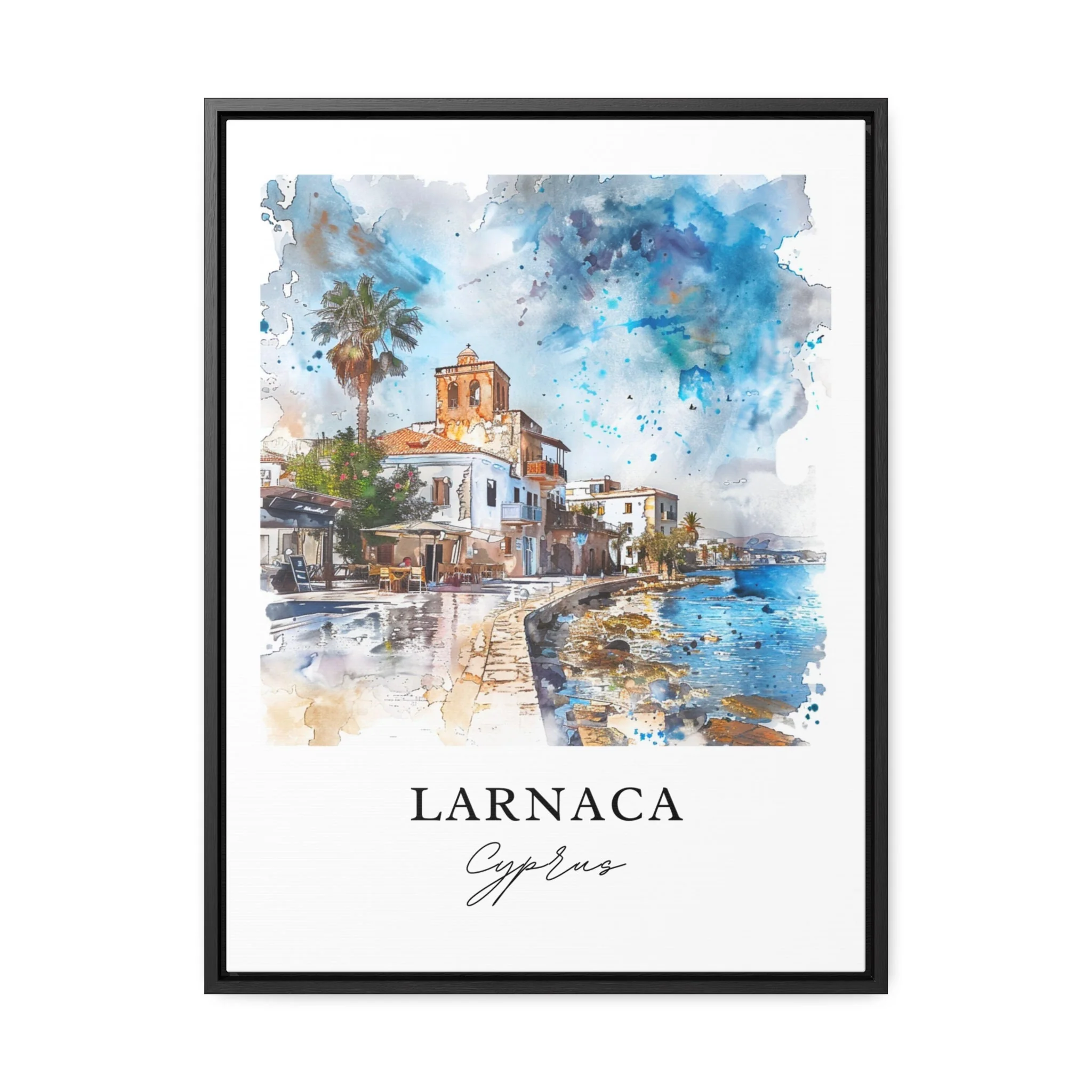 Larnaca, Cyprus – Watercolor Art Print - Image 5