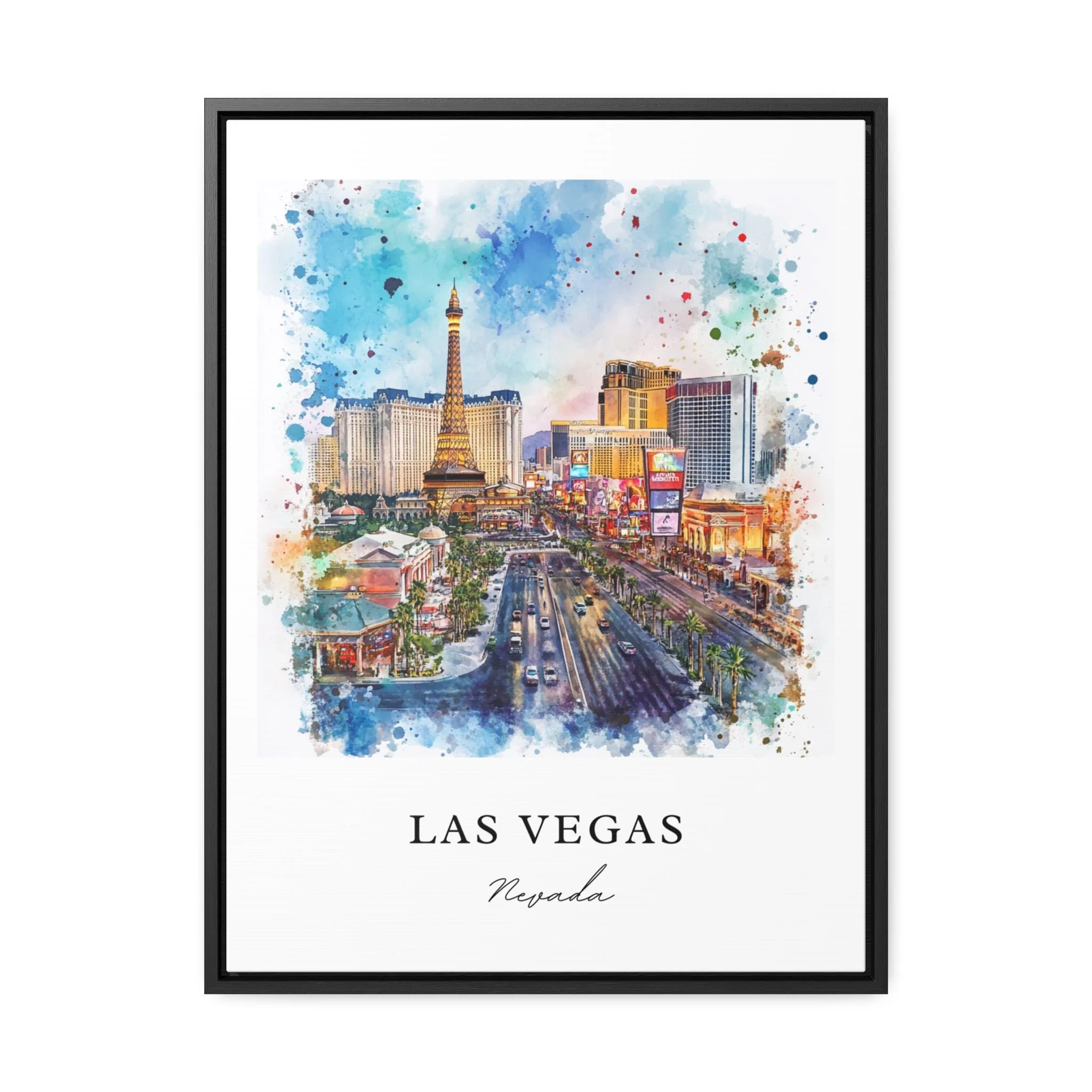 Las Vegas, USA – Watercolor Art Print of Vegas Strip - Image 6