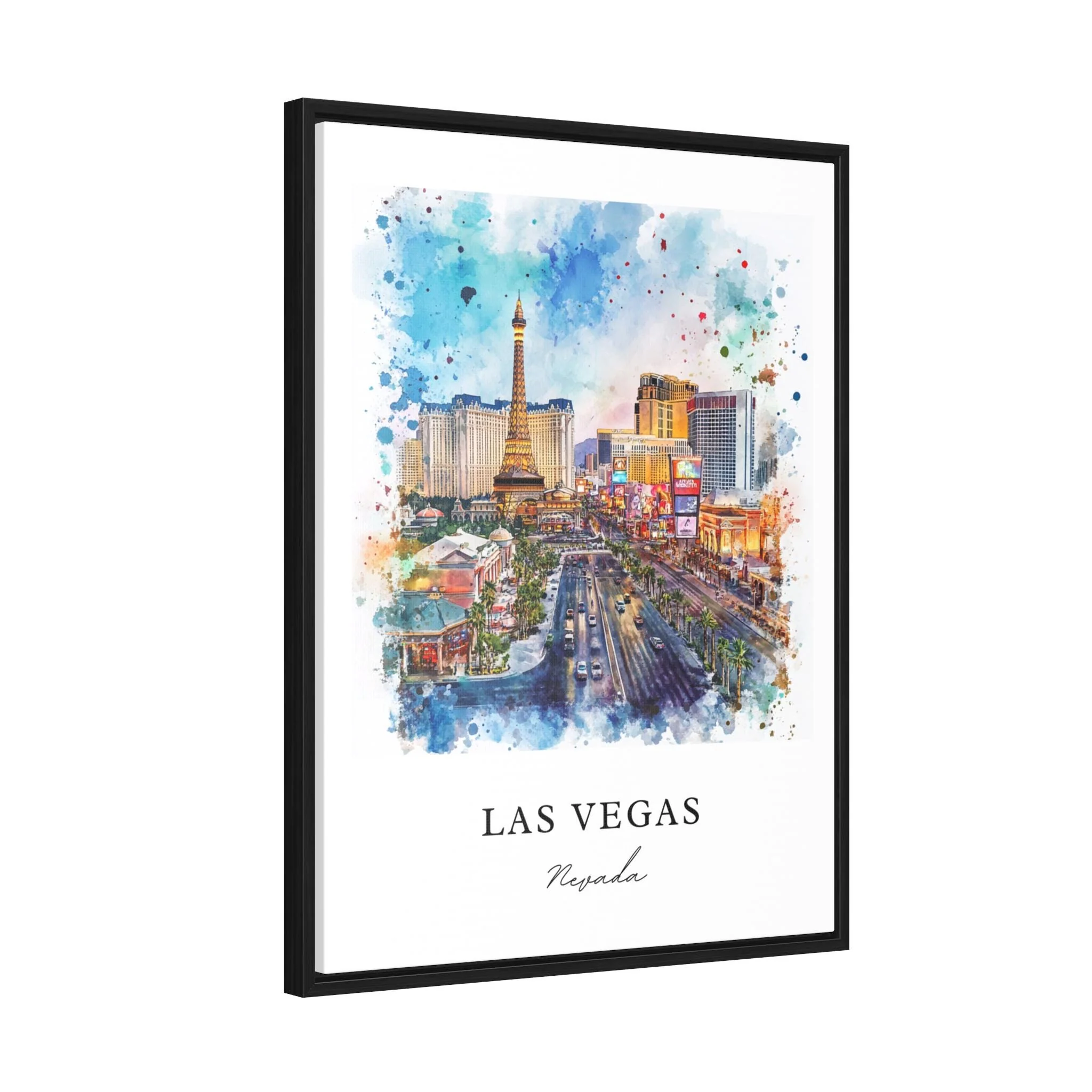 Las Vegas, USA – Watercolor Art Print of Vegas Strip - Image 7